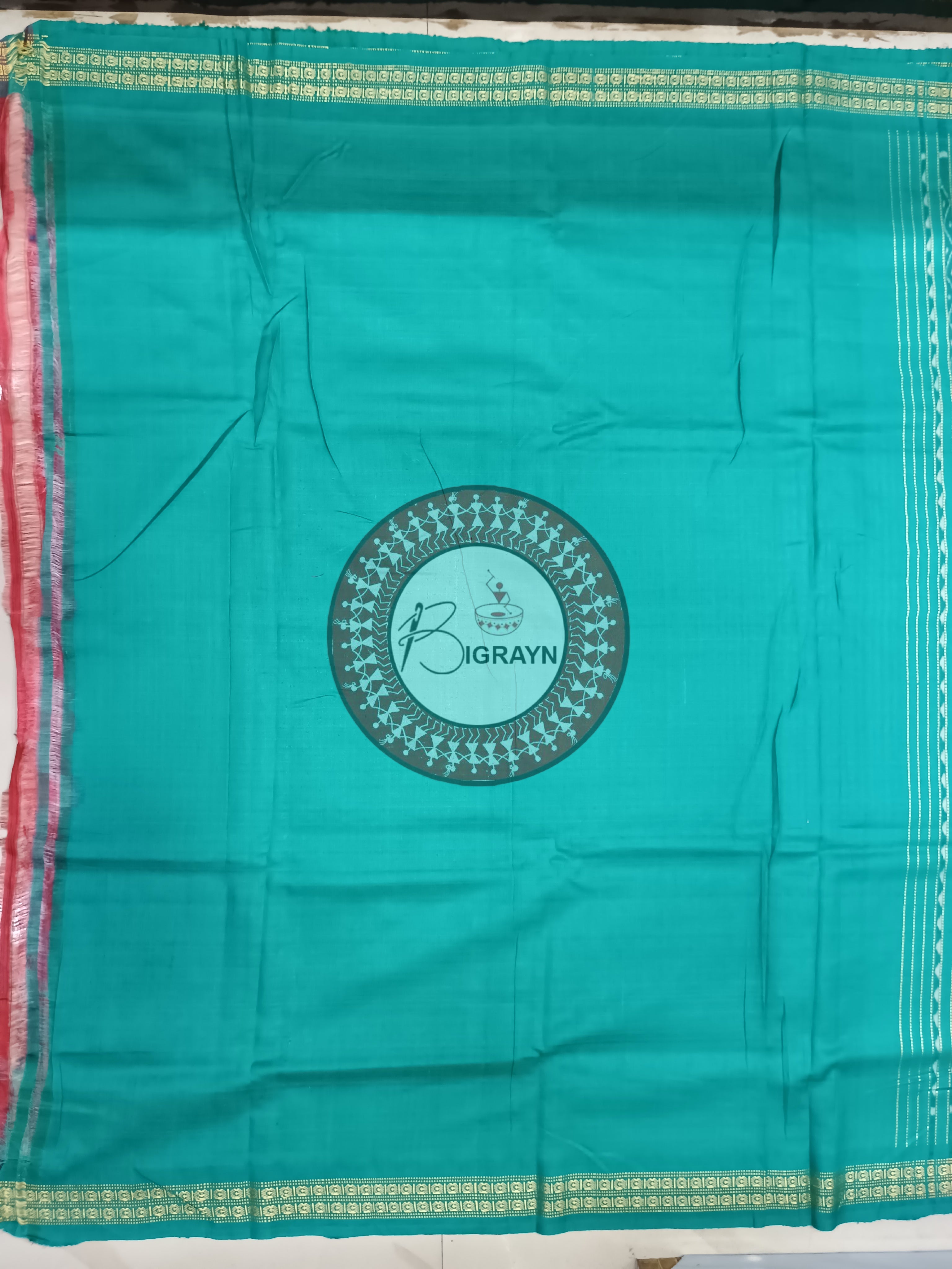 Maroon Green Gopalpur Tussar Silk Saree