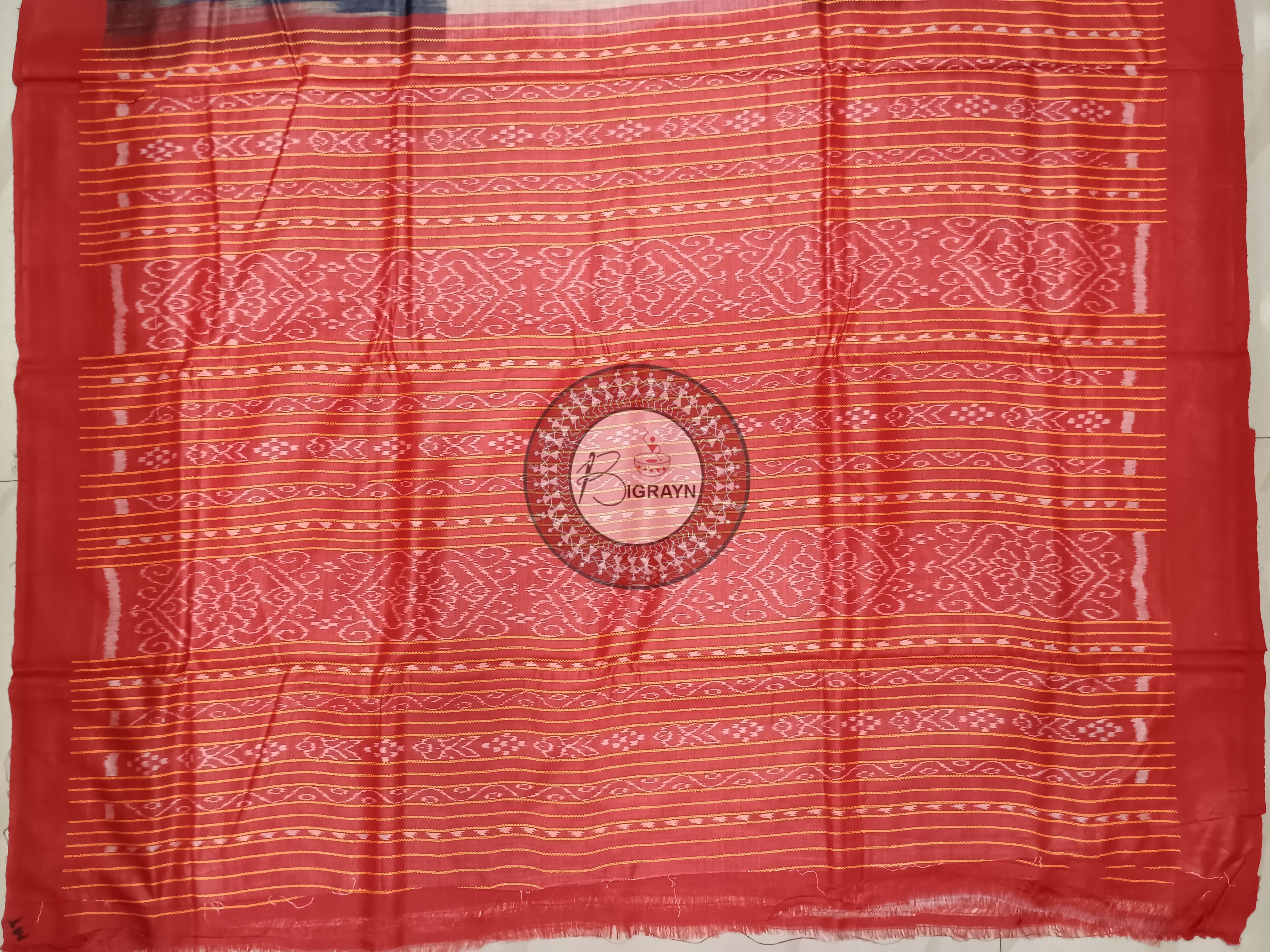 Off White Black Red Gopalpur Tussar Silk Saree