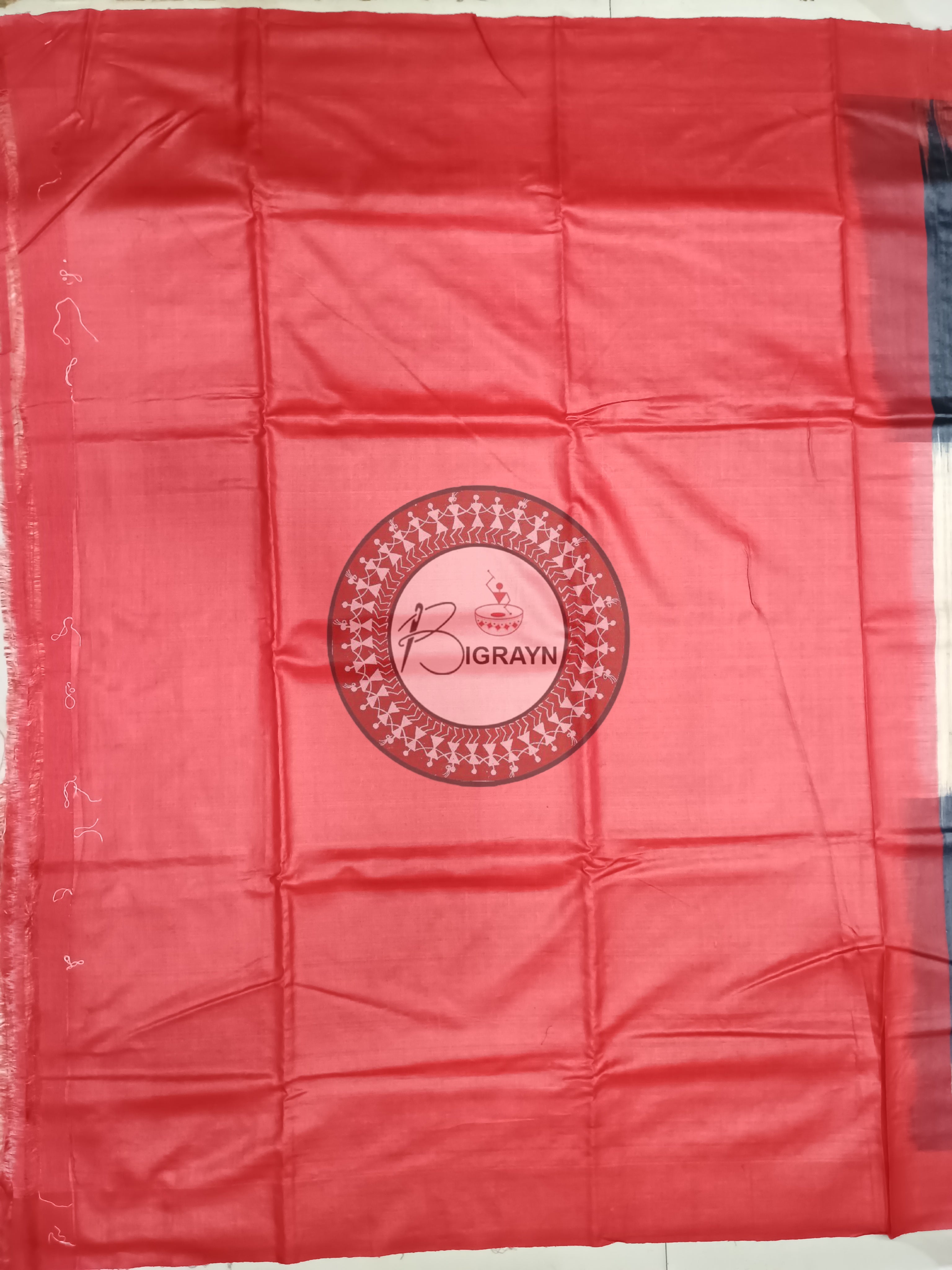 Off White Black Red Gopalpur Tussar Silk Saree