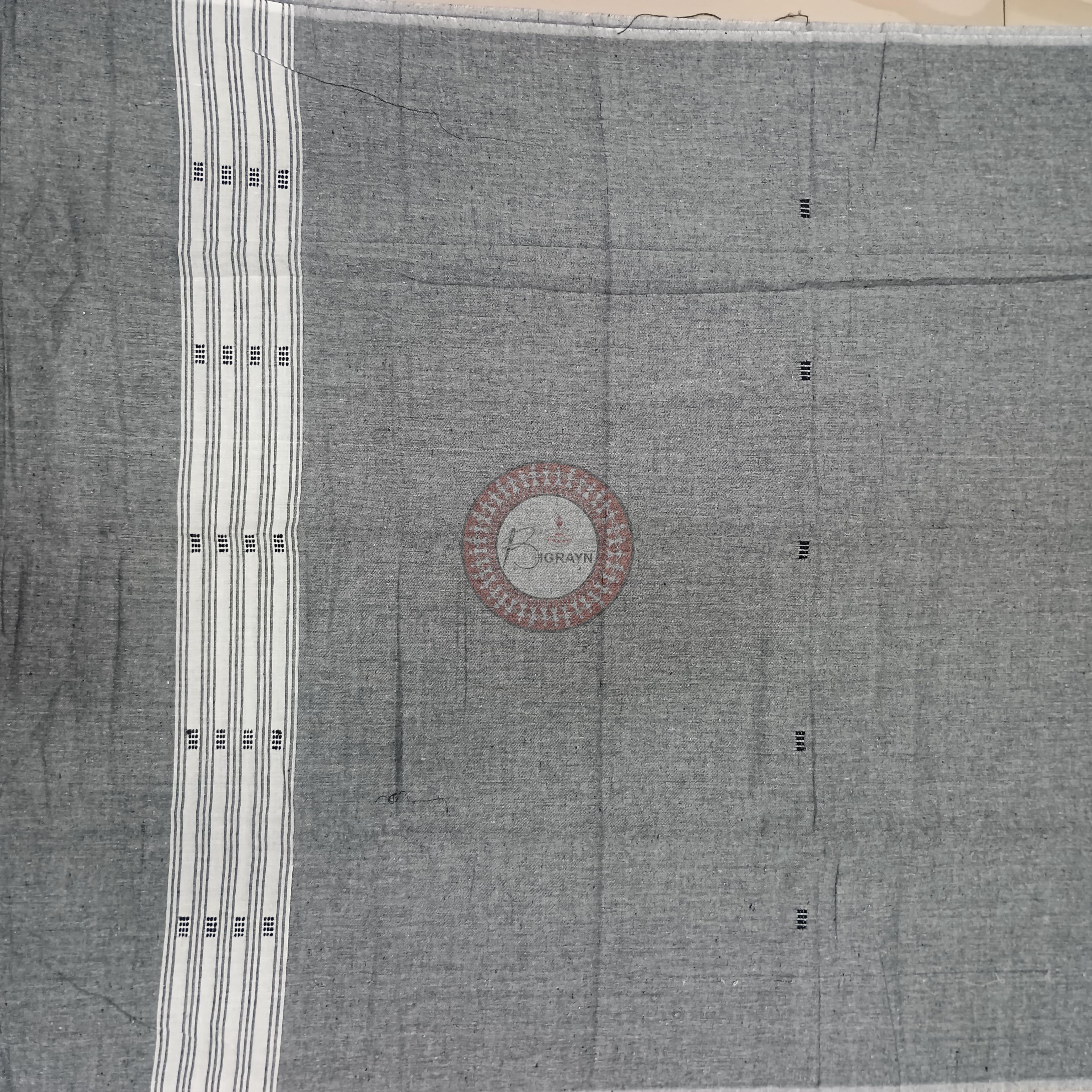 Black Grey Lata Design Dress Set