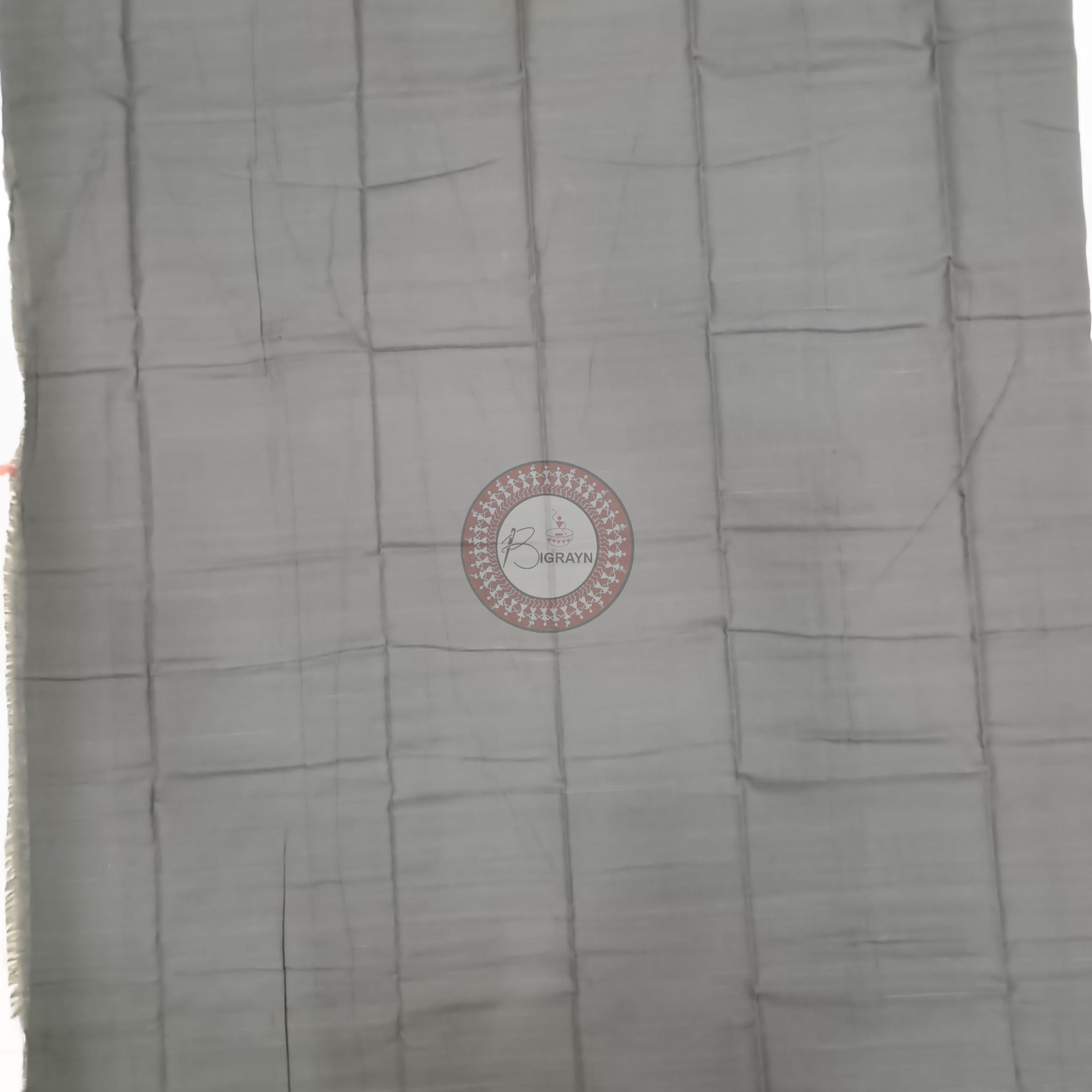 Red Black Handwoven Odisha Ikat Unstitched Dress Material Set (Top 2.5m, Bottom 2m, Dupatta 2.5m)