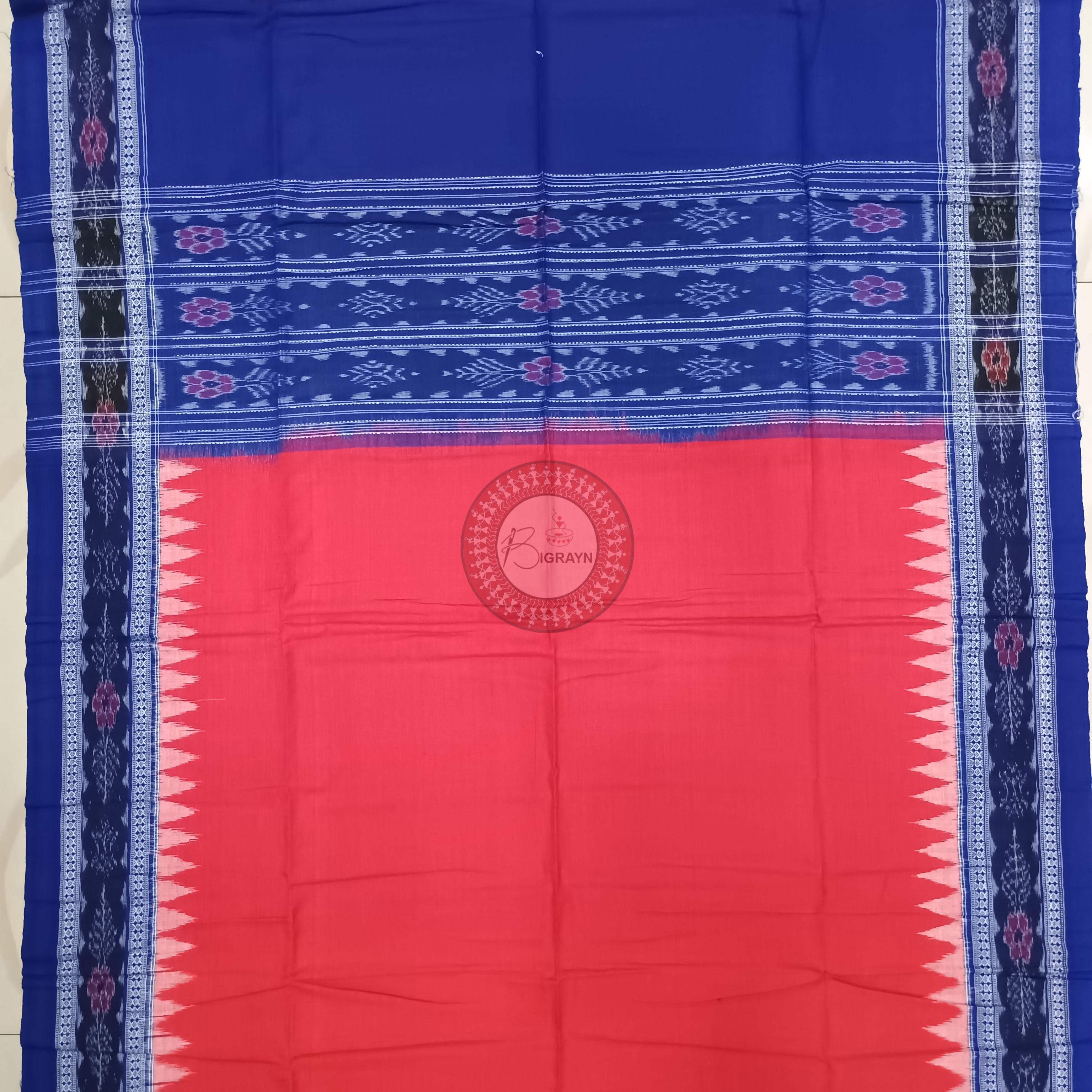 Blue Red Ikat Dress Set