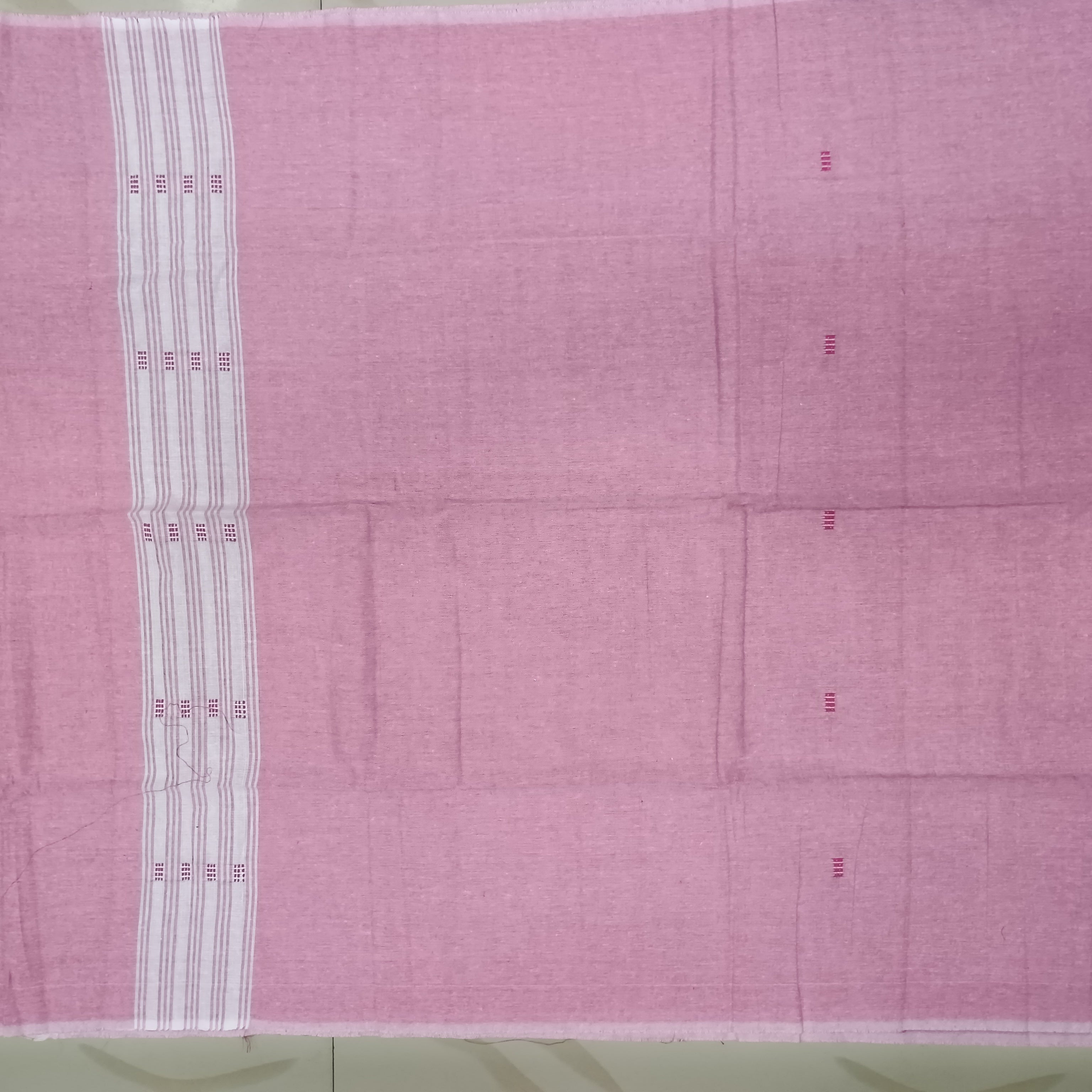 Coffee Baby Pink Ikat Design Dress Set