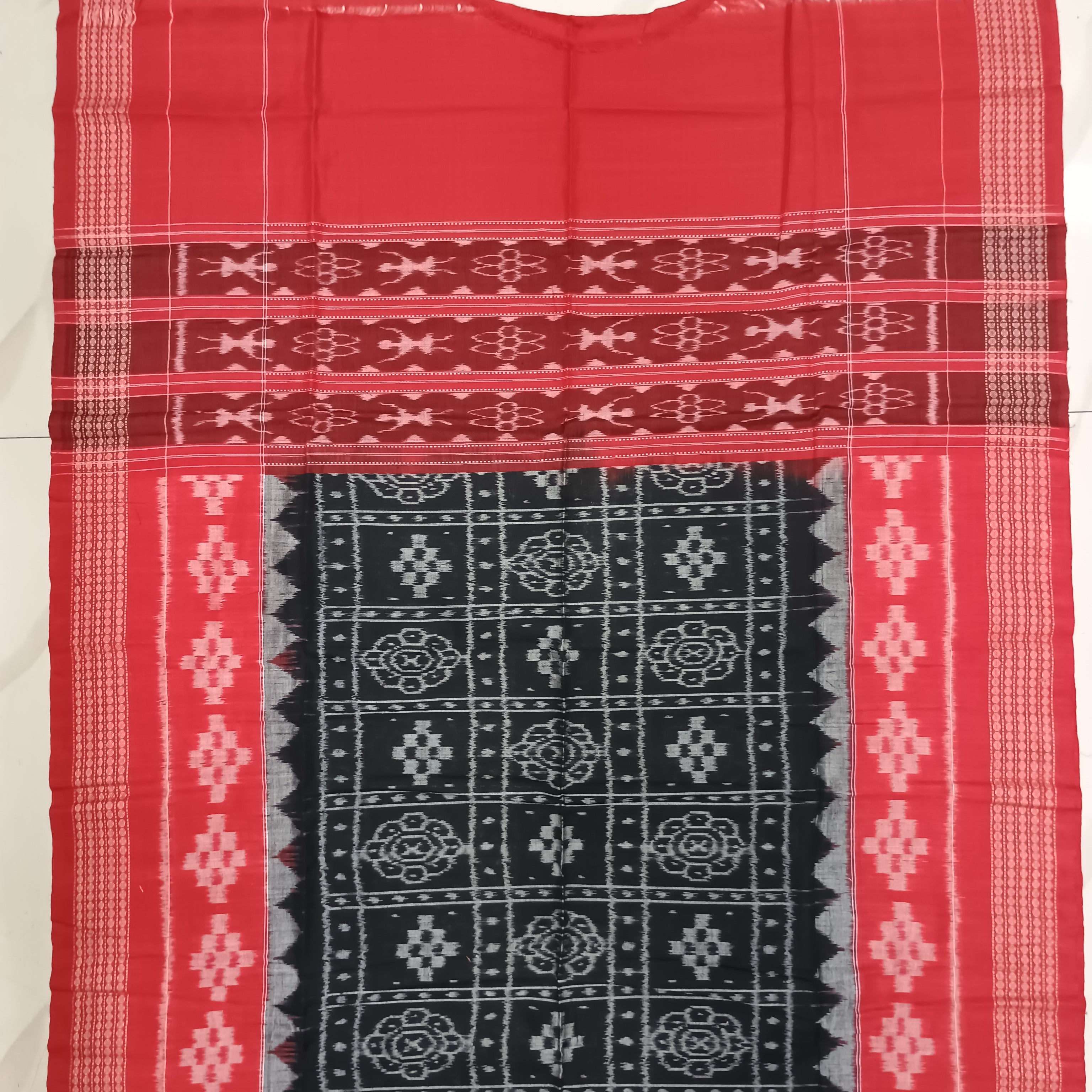 Red Black Flower Design Dress Set