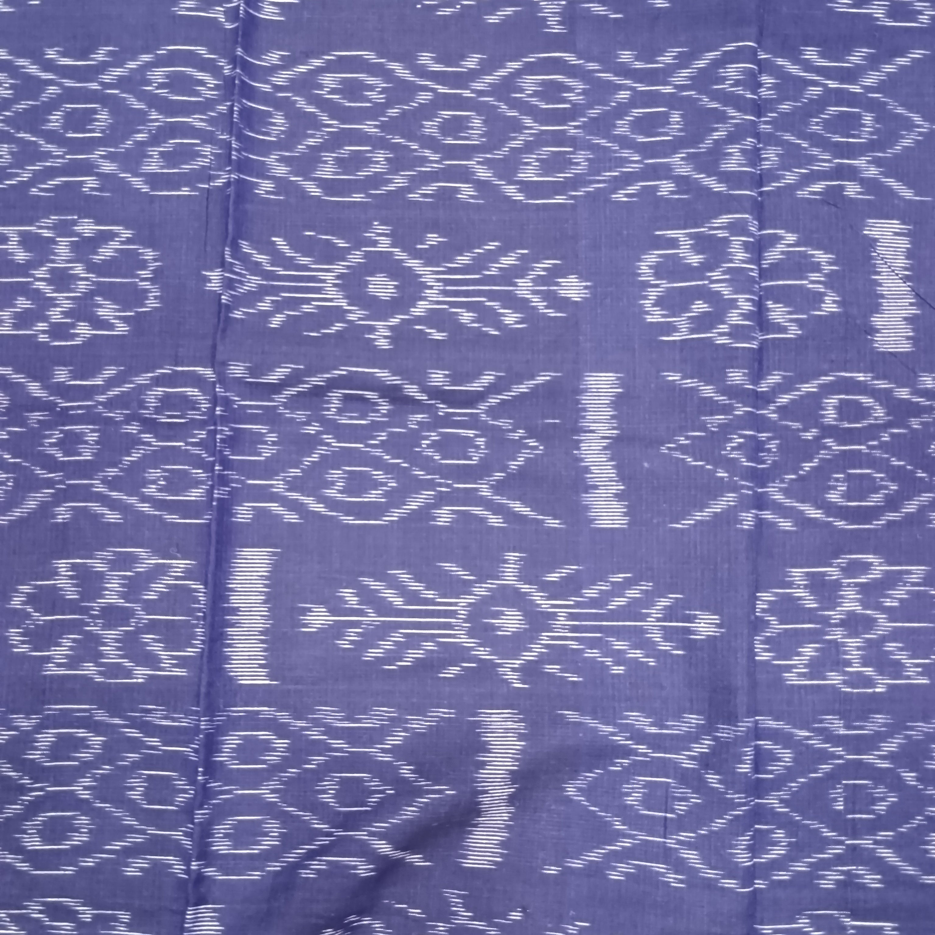 Navy Blue Light Blue Ikat Flower Design Dress Set
