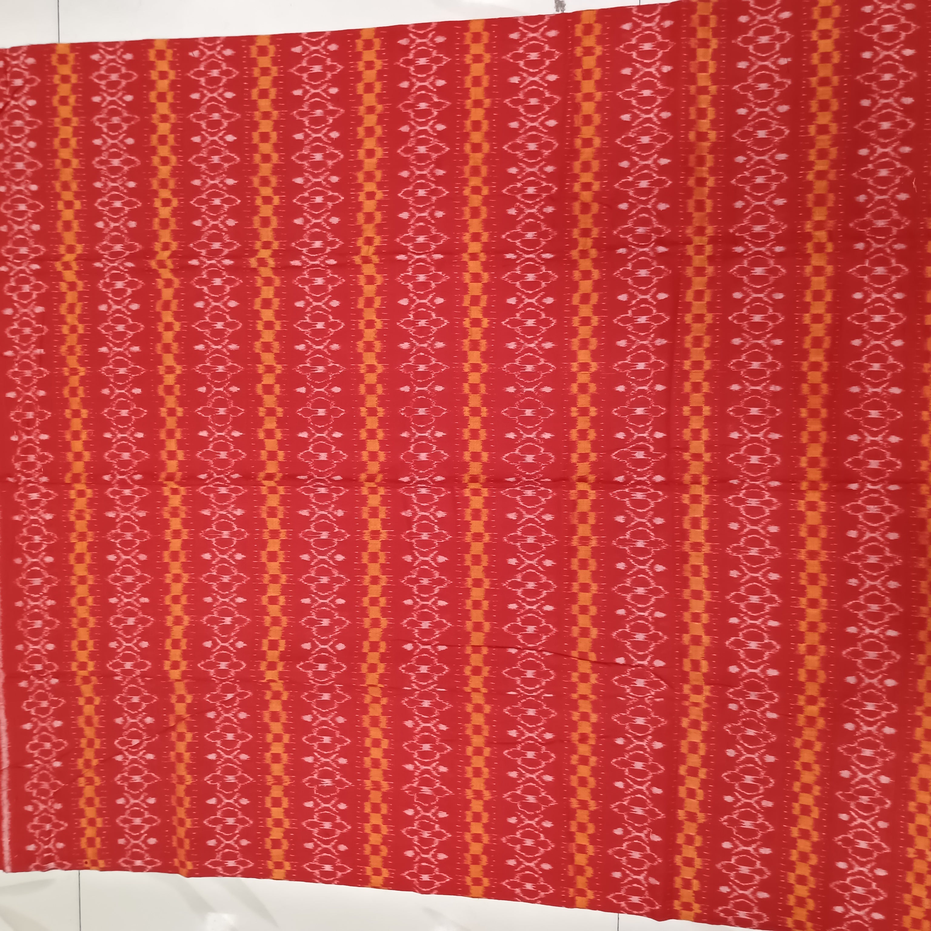 Red Black Flower Bandha Design Dress Set