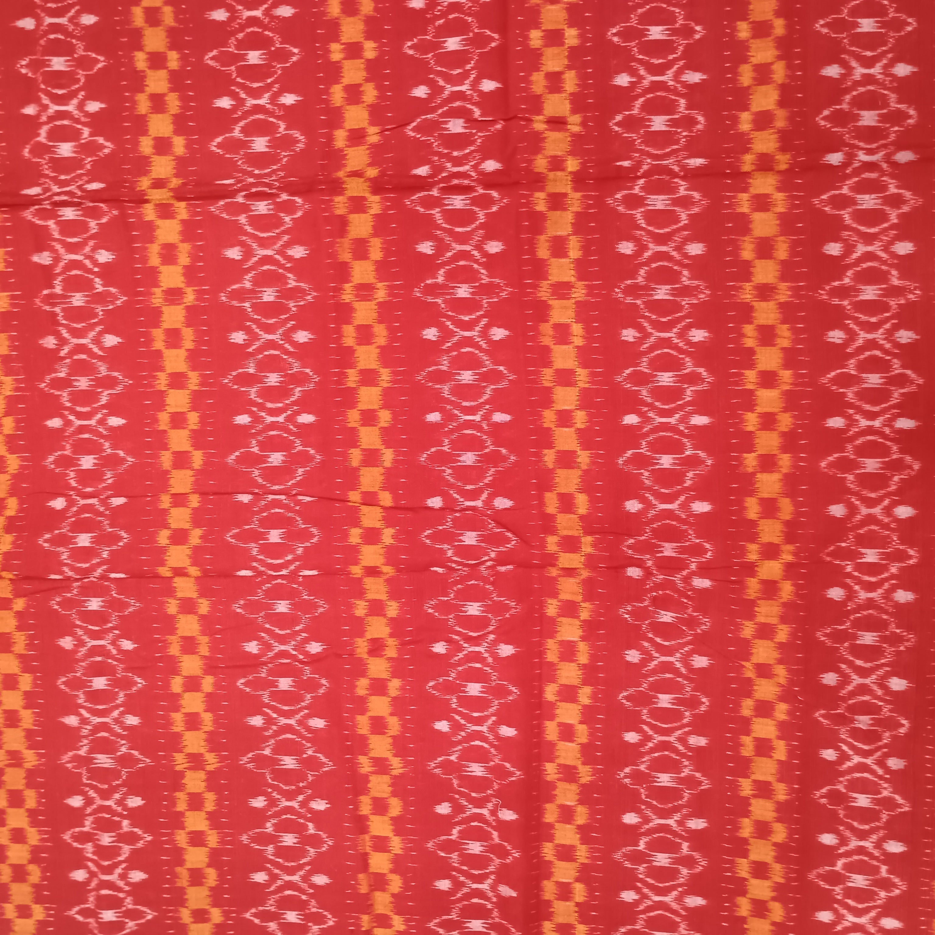 Red Black Flower Bandha Design Dress Set