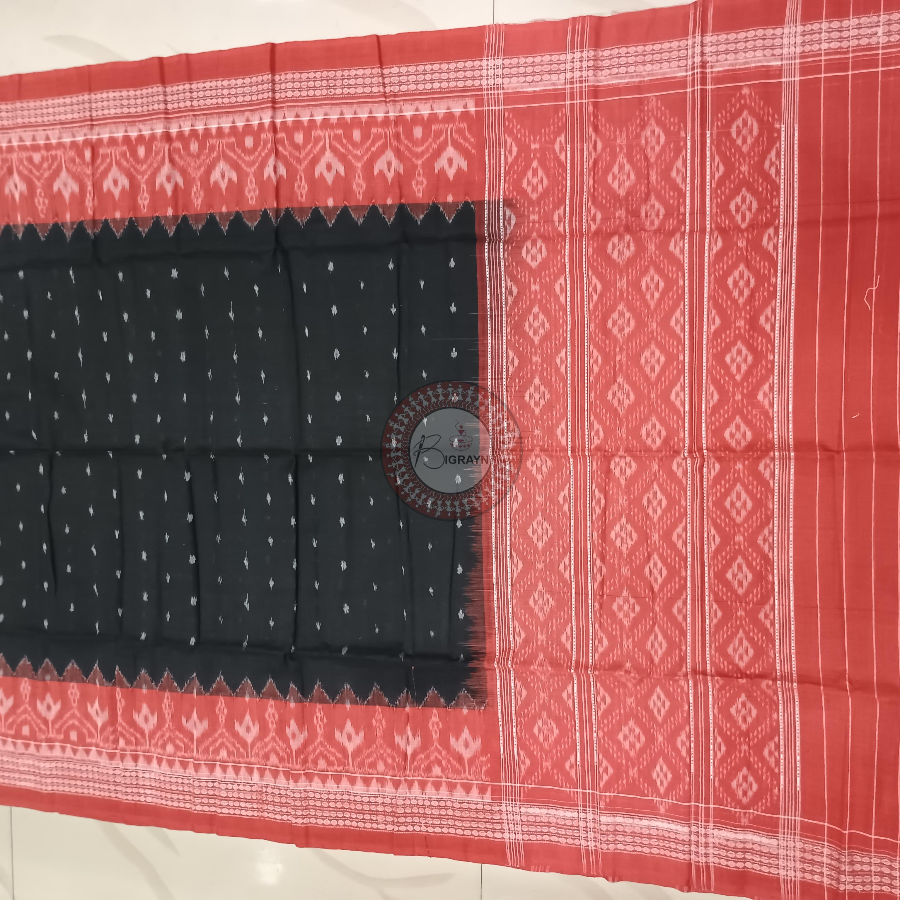 Red White Black Ikat Design Dress Set