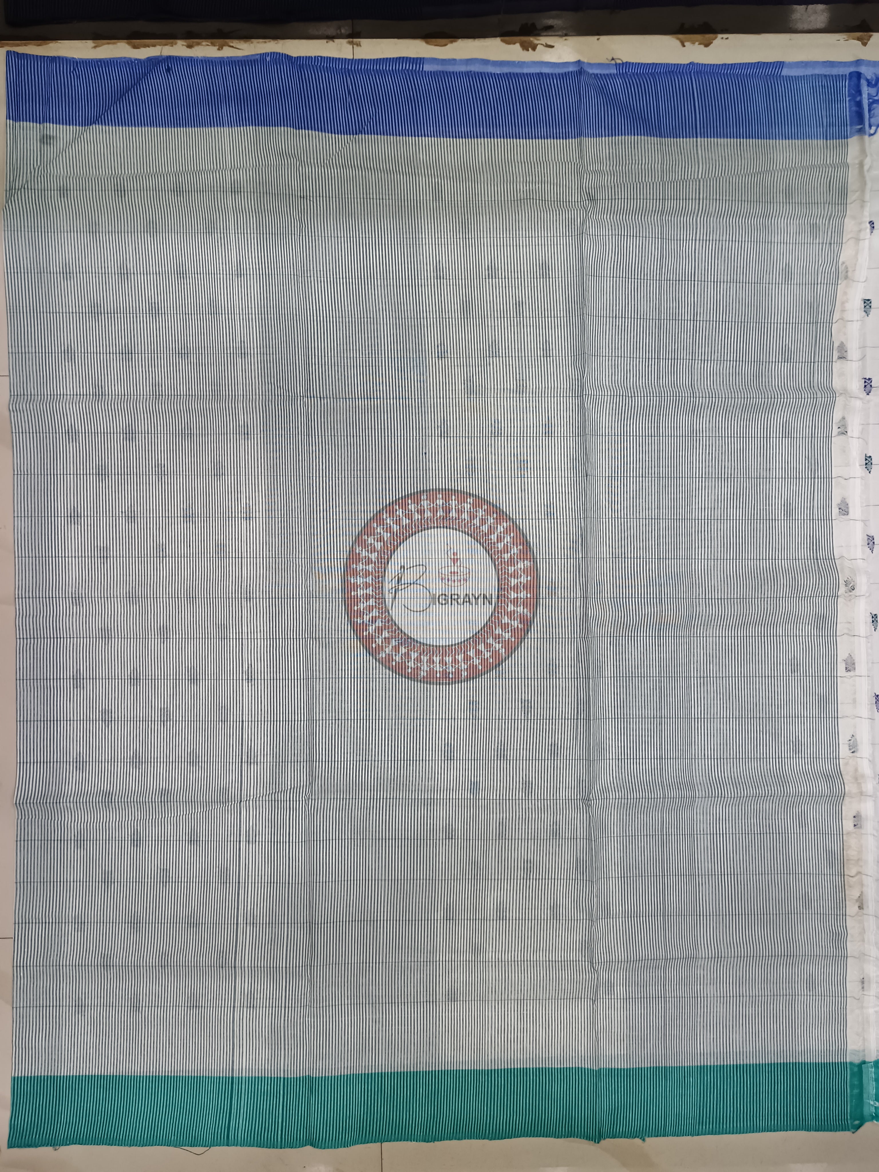 White Janga Jamuna Border Handloom Sambalpuri Cotton Saree