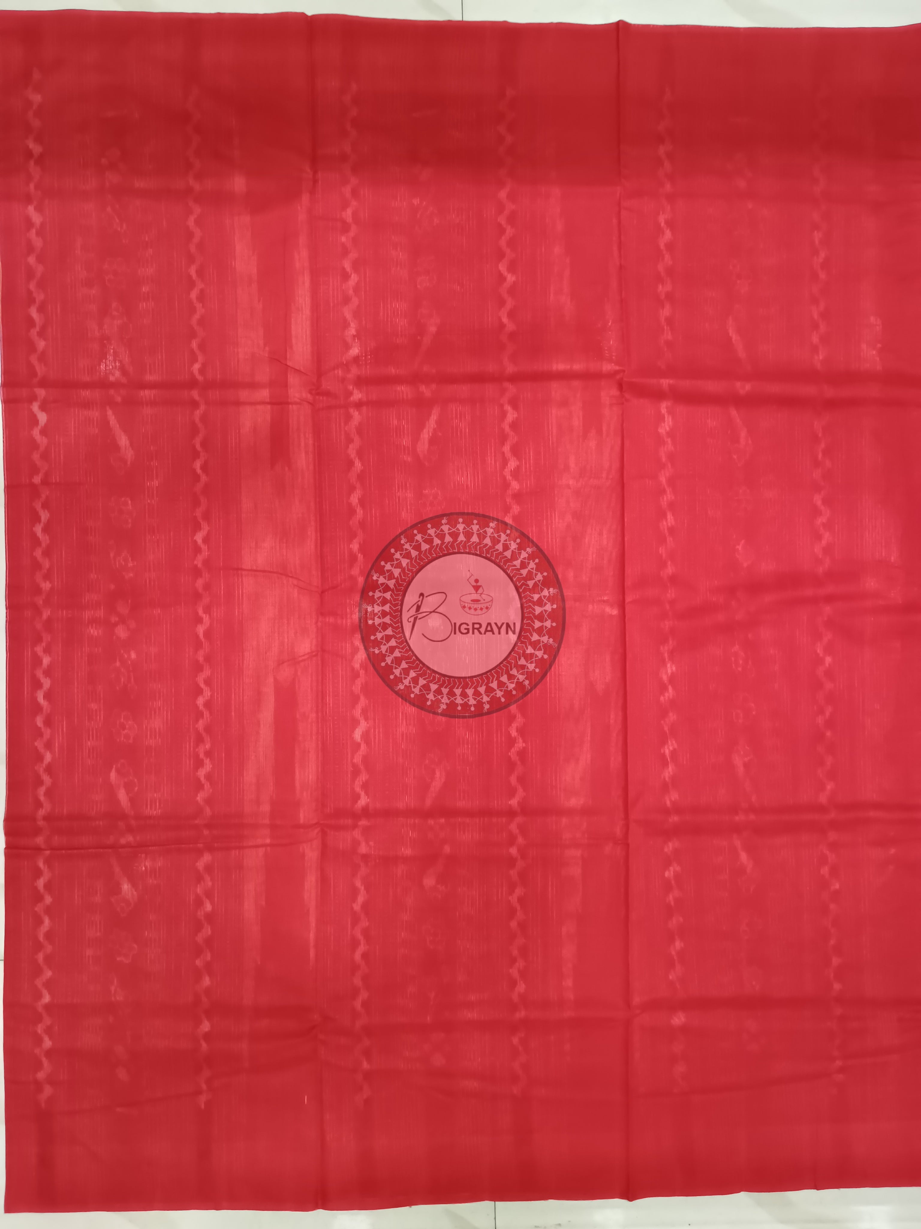 Peach Maroon Sachipar Buti Handloom Sambalpuri Cotton Saree