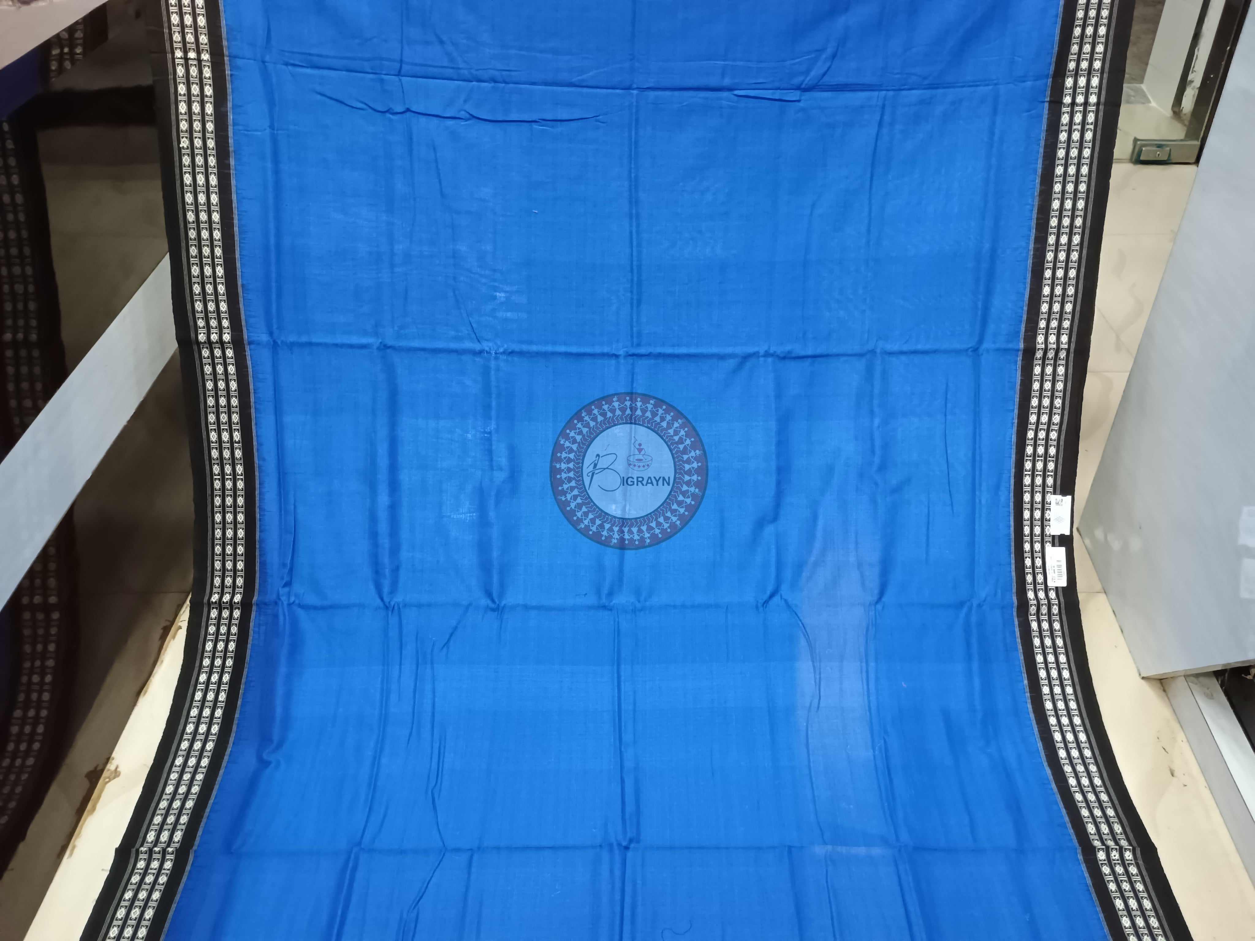 Blue Black Habaspuri Odisha Handloom Kotpad Cotton Saree