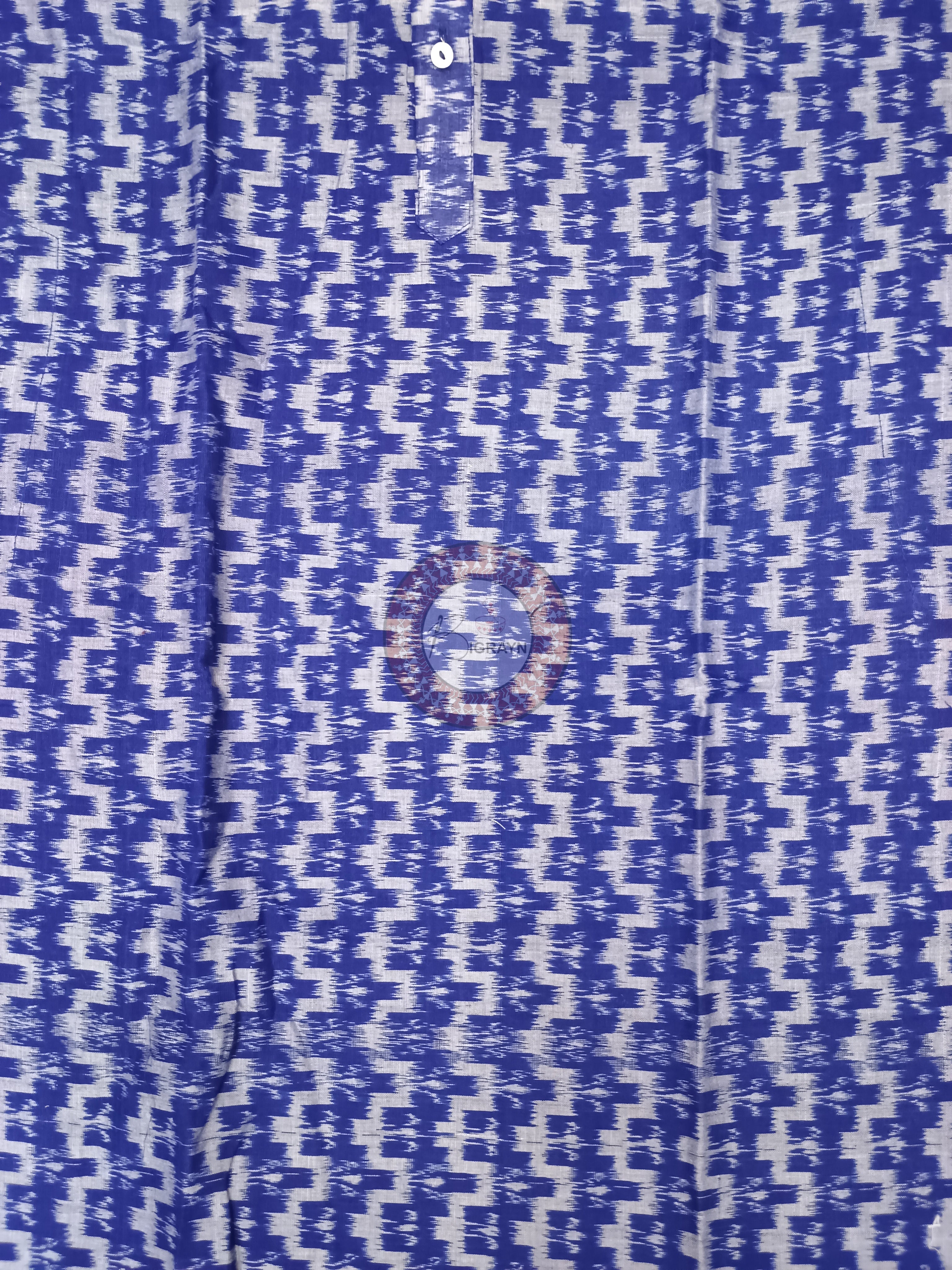 Blue Men's Pure Cotton Handloom Kurta Set – Odisha Weave