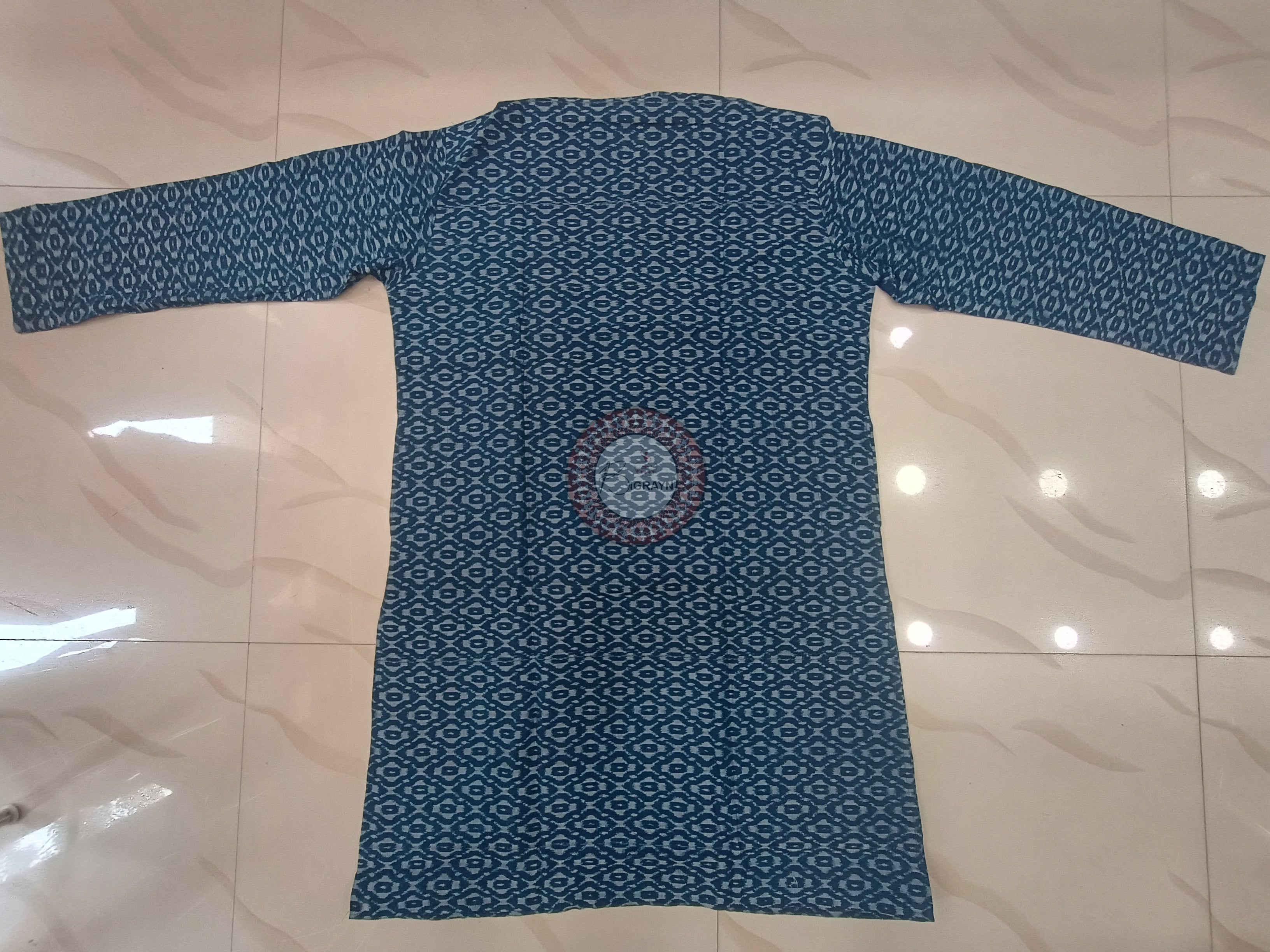 Teal Blue Men's Pure Cotton Handloom Kurta Set – Odisha Weave