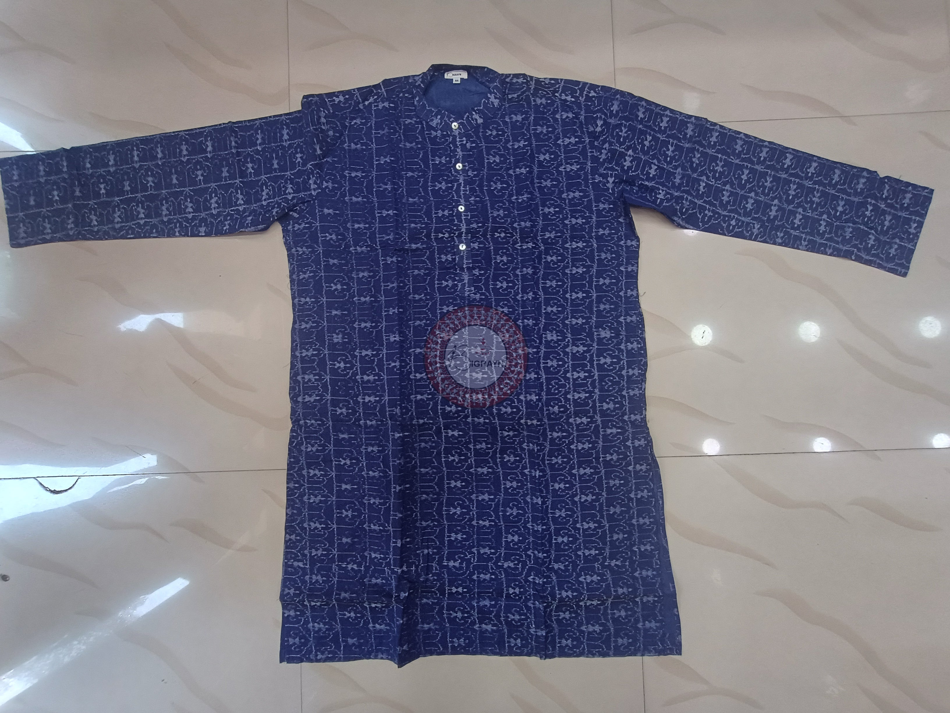 Blue Tribal Men's Pure Cotton Handloom Kurta Set – Odisha Weave