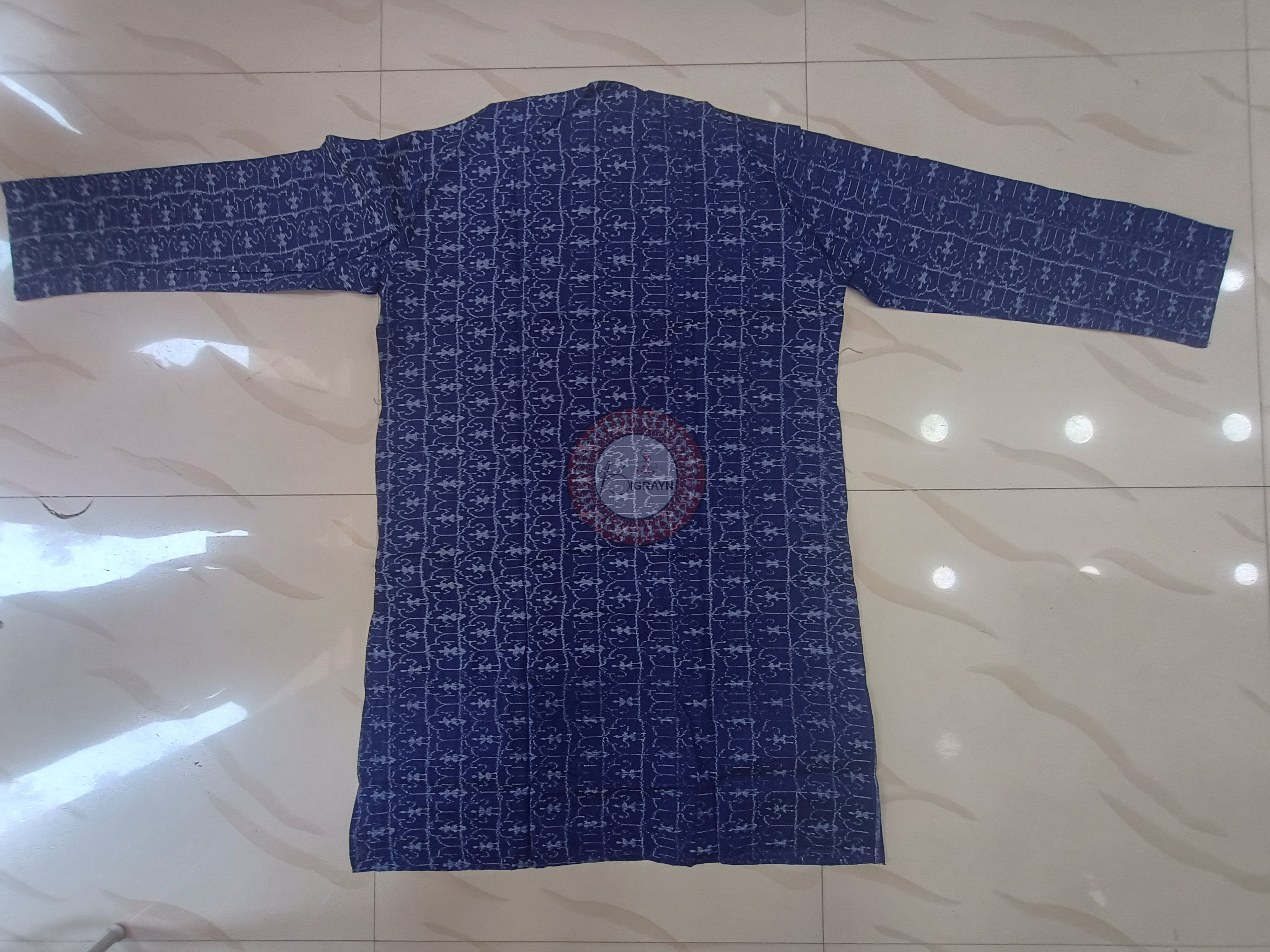 Blue Tribal Men's Pure Cotton Handloom Kurta Set – Odisha Weave
