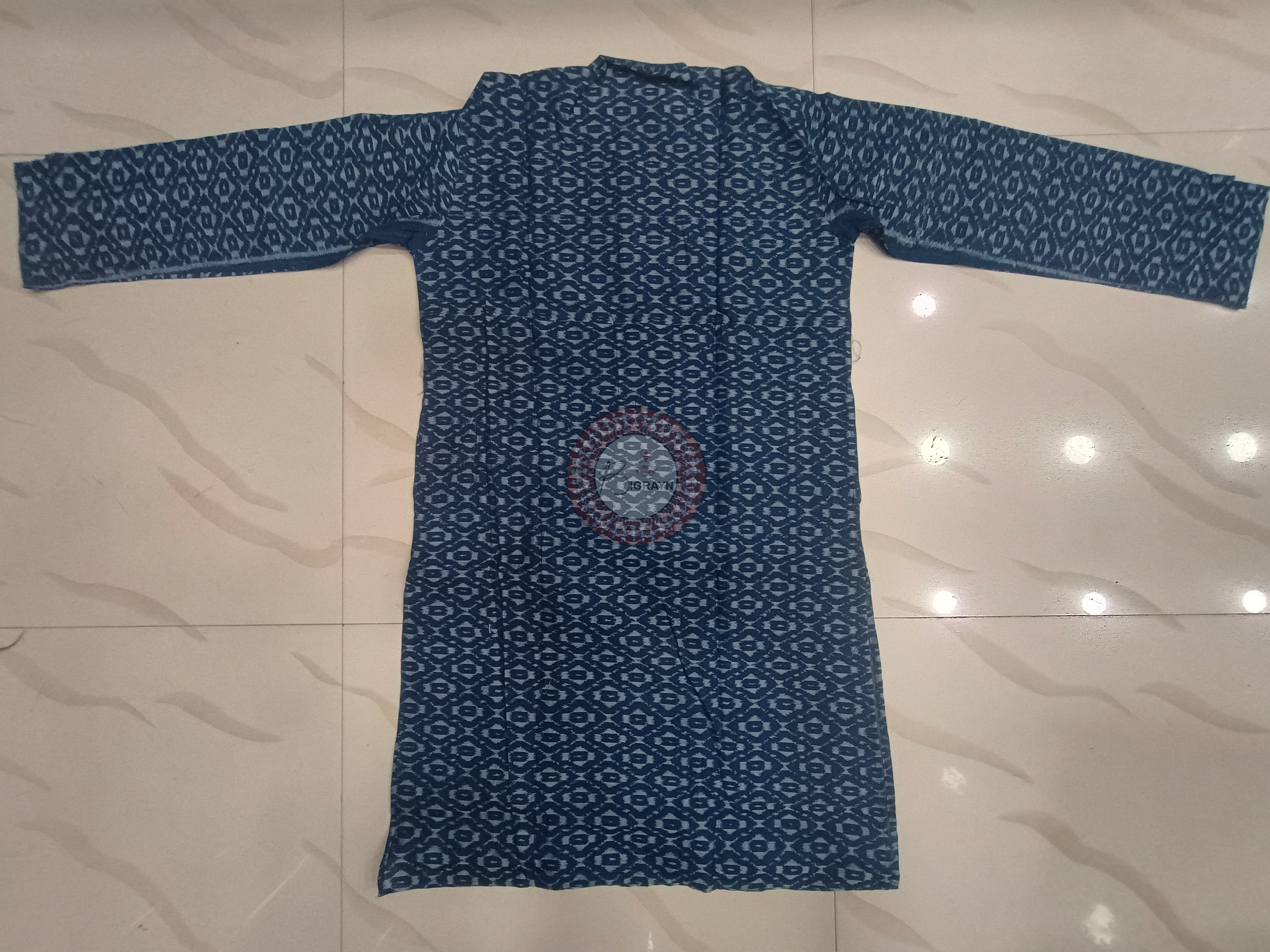 Navy Blue Men's Pure Cotton Handloom Kurta Set – Odisha Weave