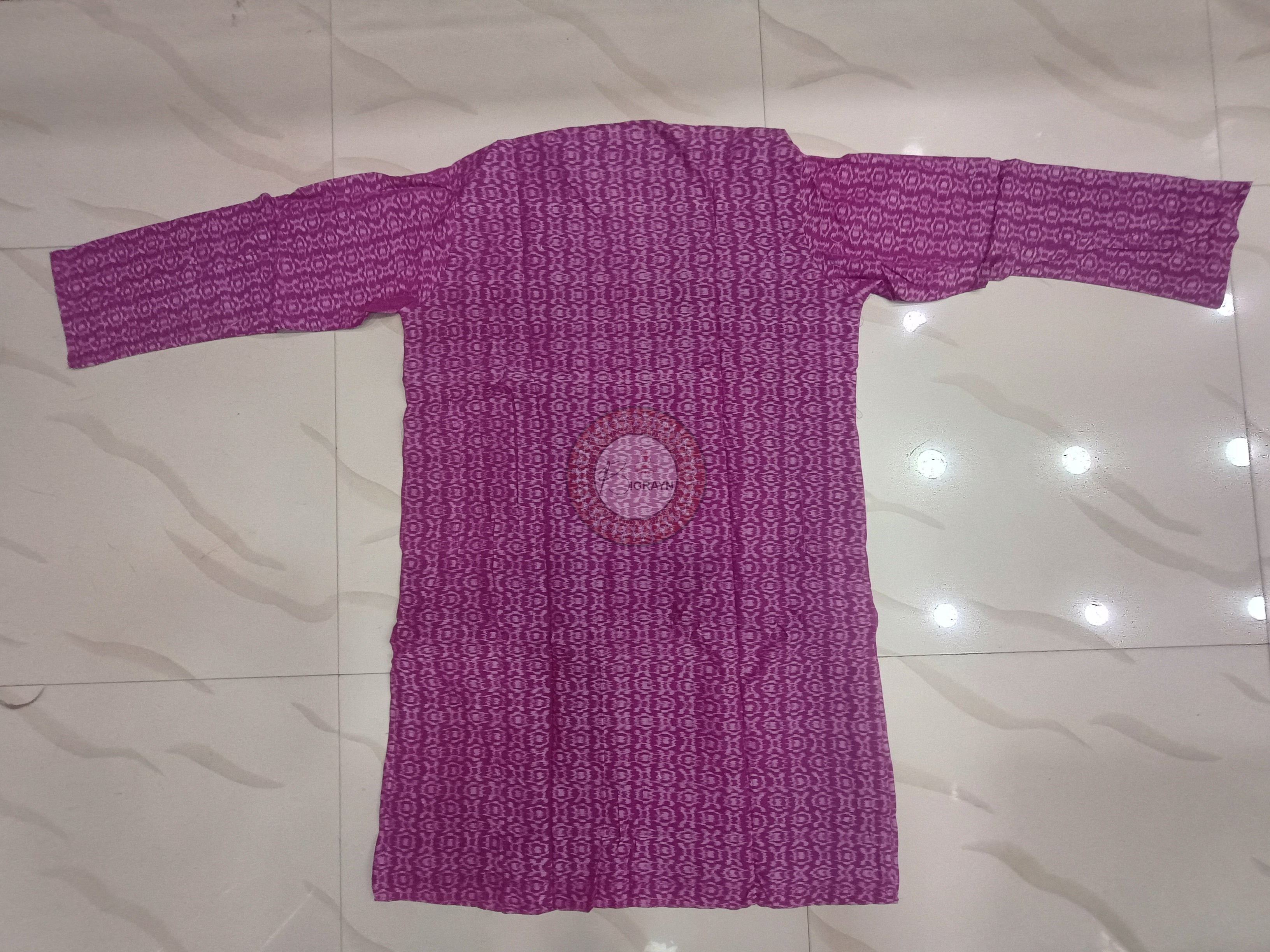 Purple Ikat Men's Pure Cotton Handloom Kurta Set – Odisha Weave
