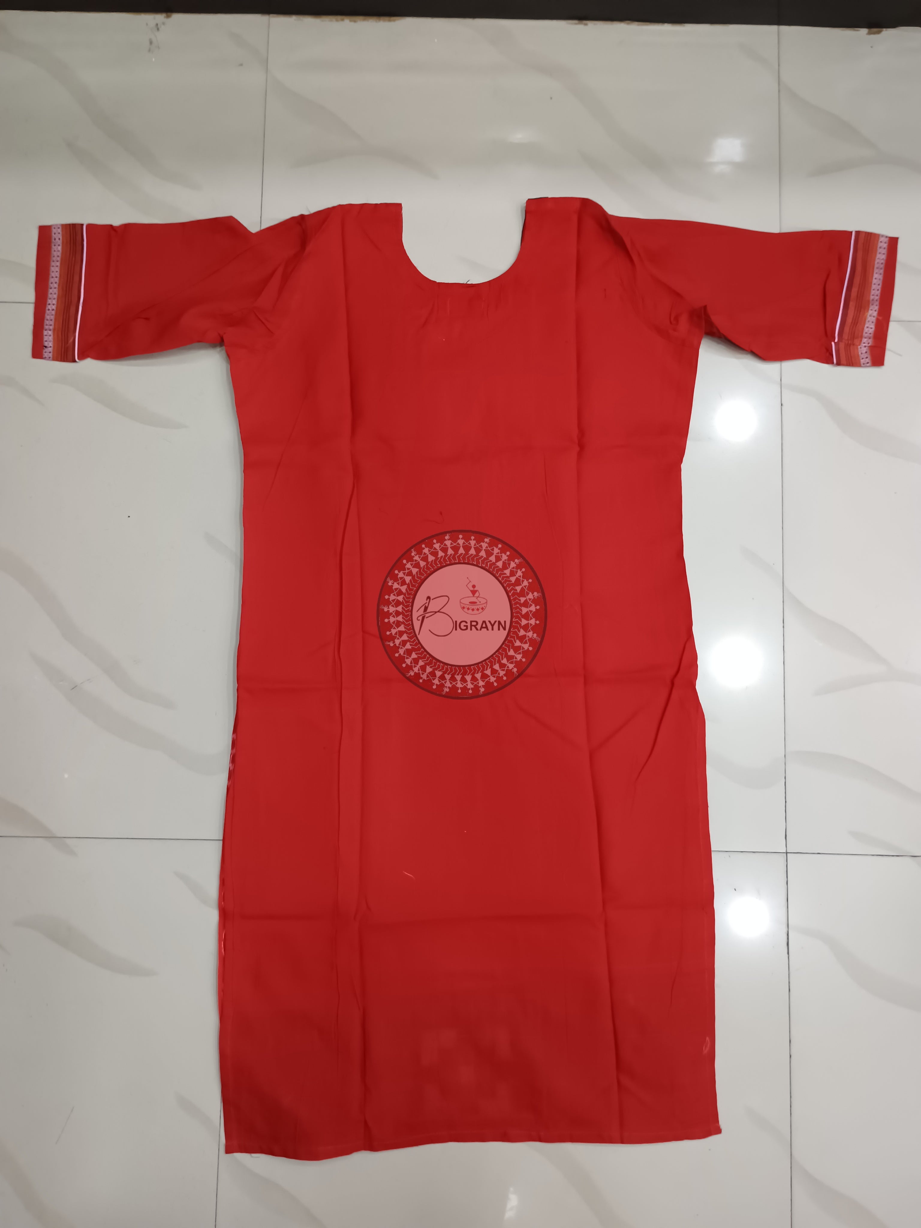 Maroon Multicolor Pasapali Designer A-Line Kurti