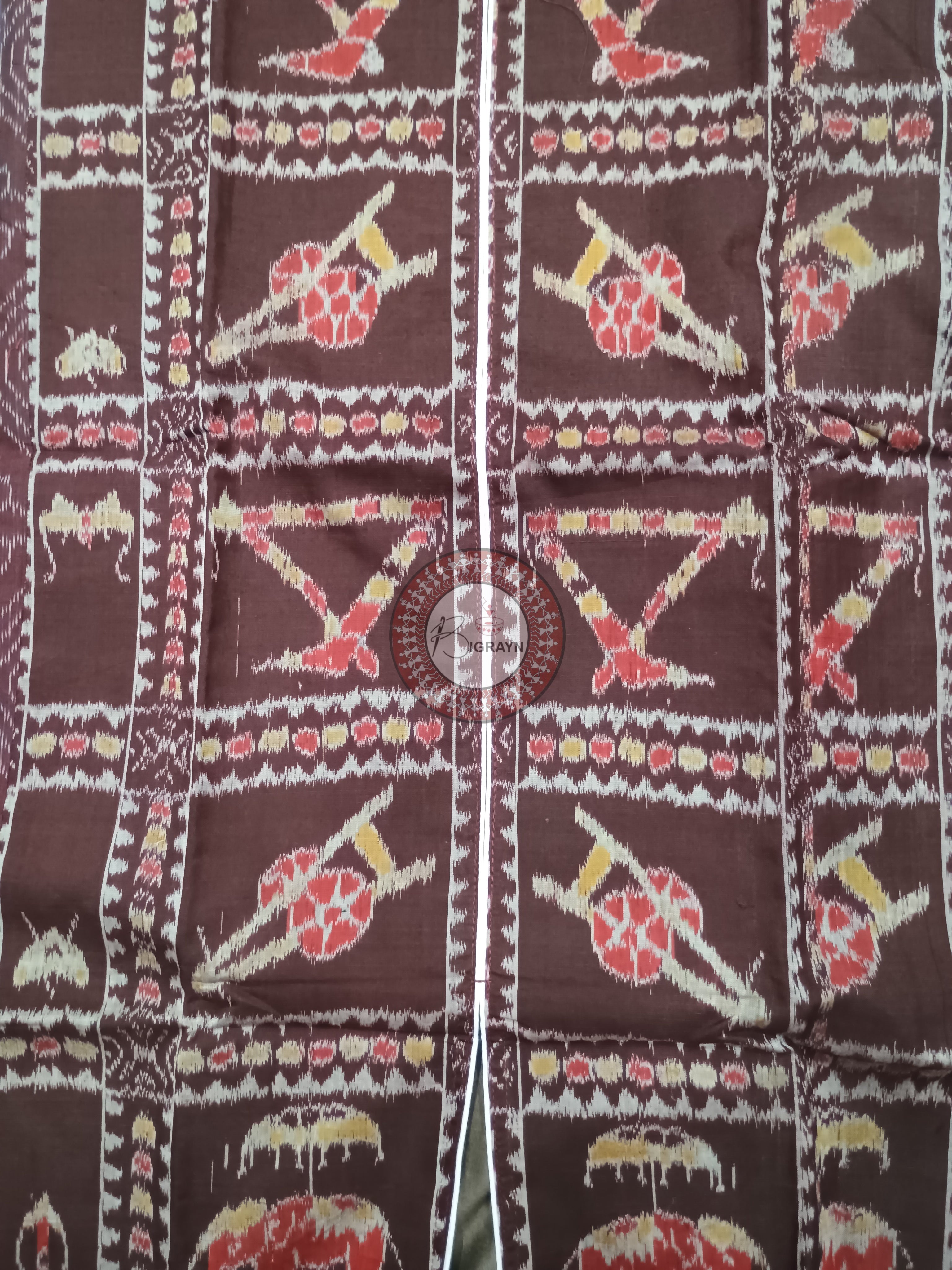 Coffee Multicolor Elephant Designer A-Line Kurti