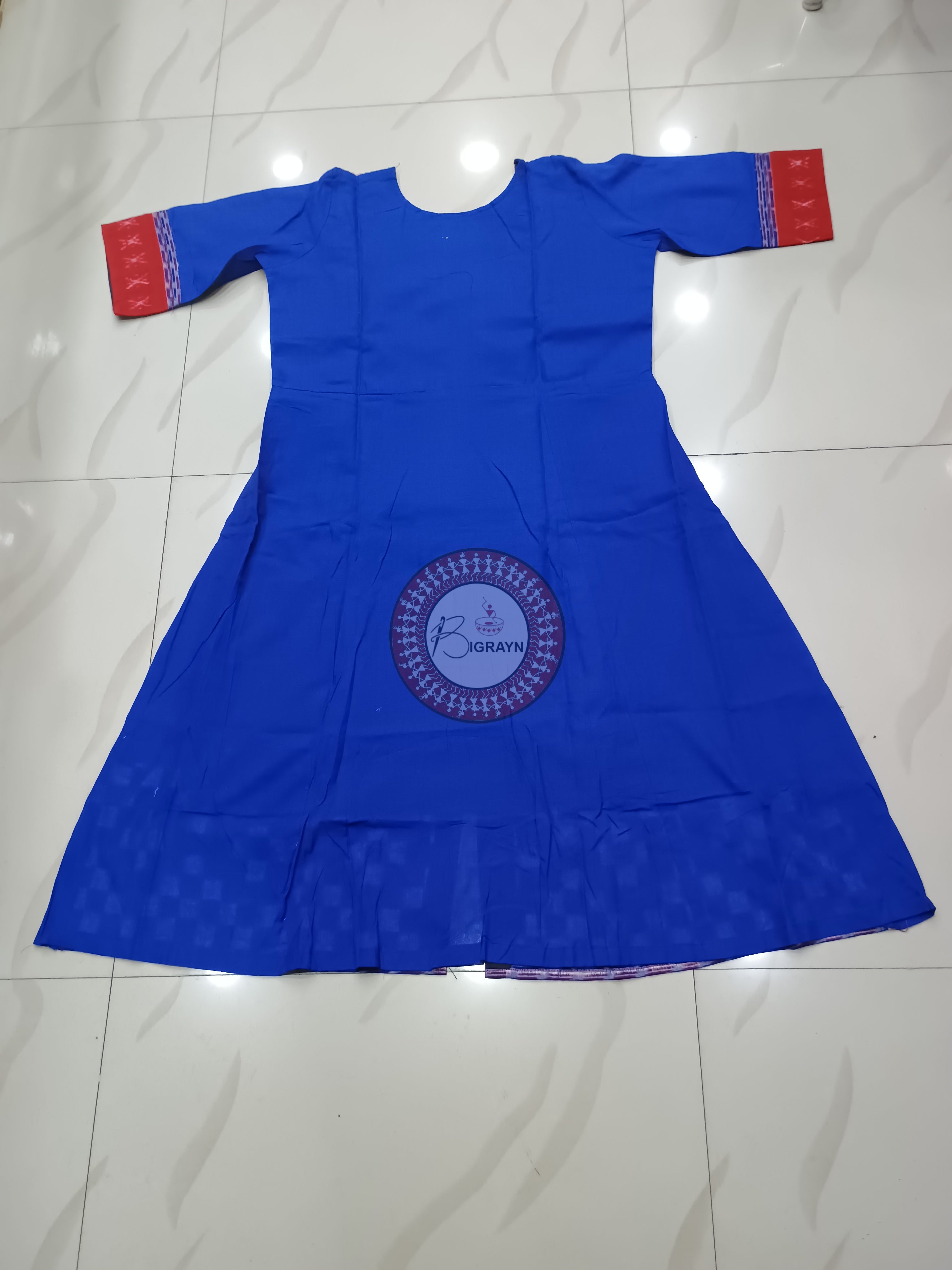 Blue Multicolor Pasapali Designer A-Line Anarkali