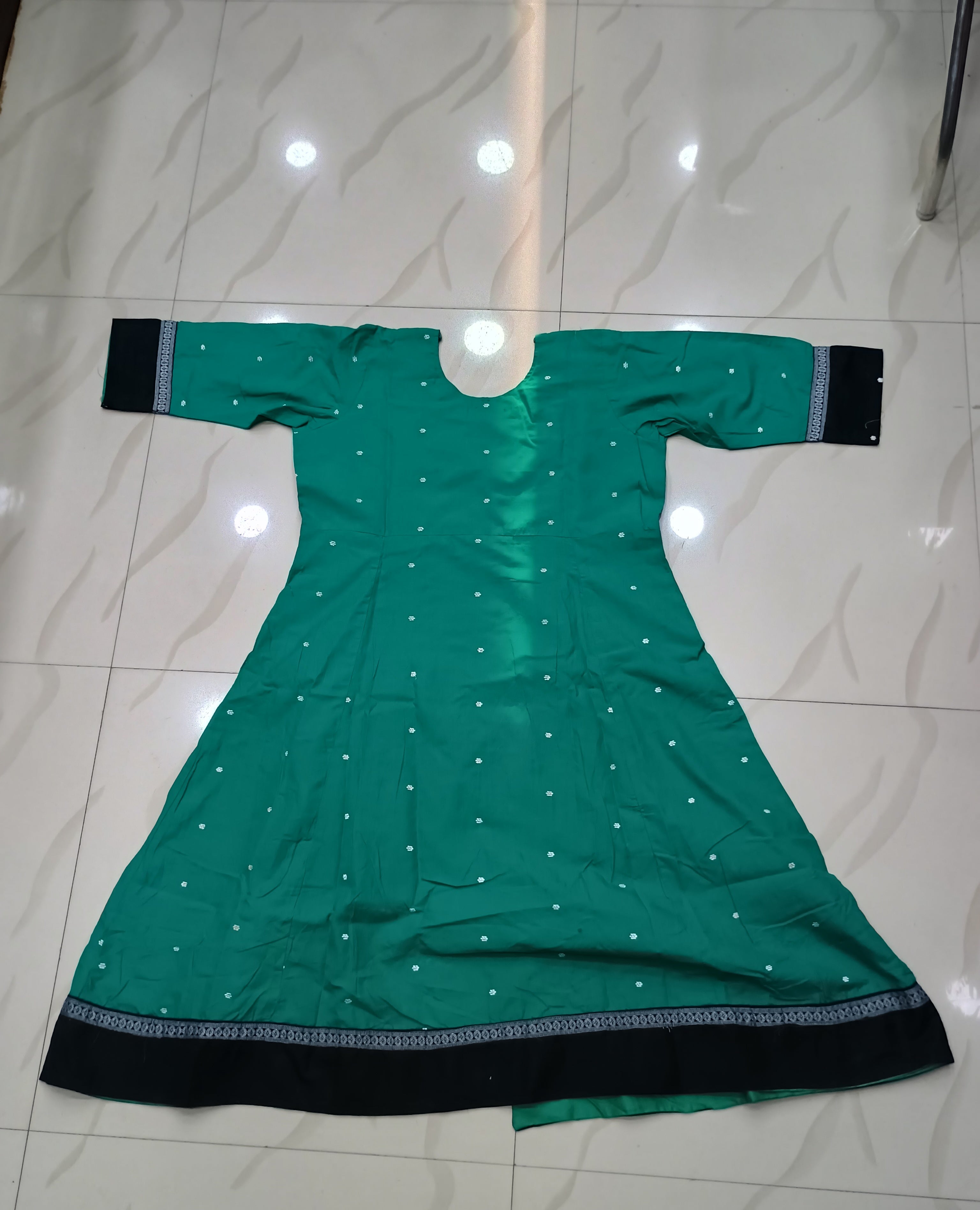 Bottle Green Multicolor Pasapali Designer A-Line Anarkali
