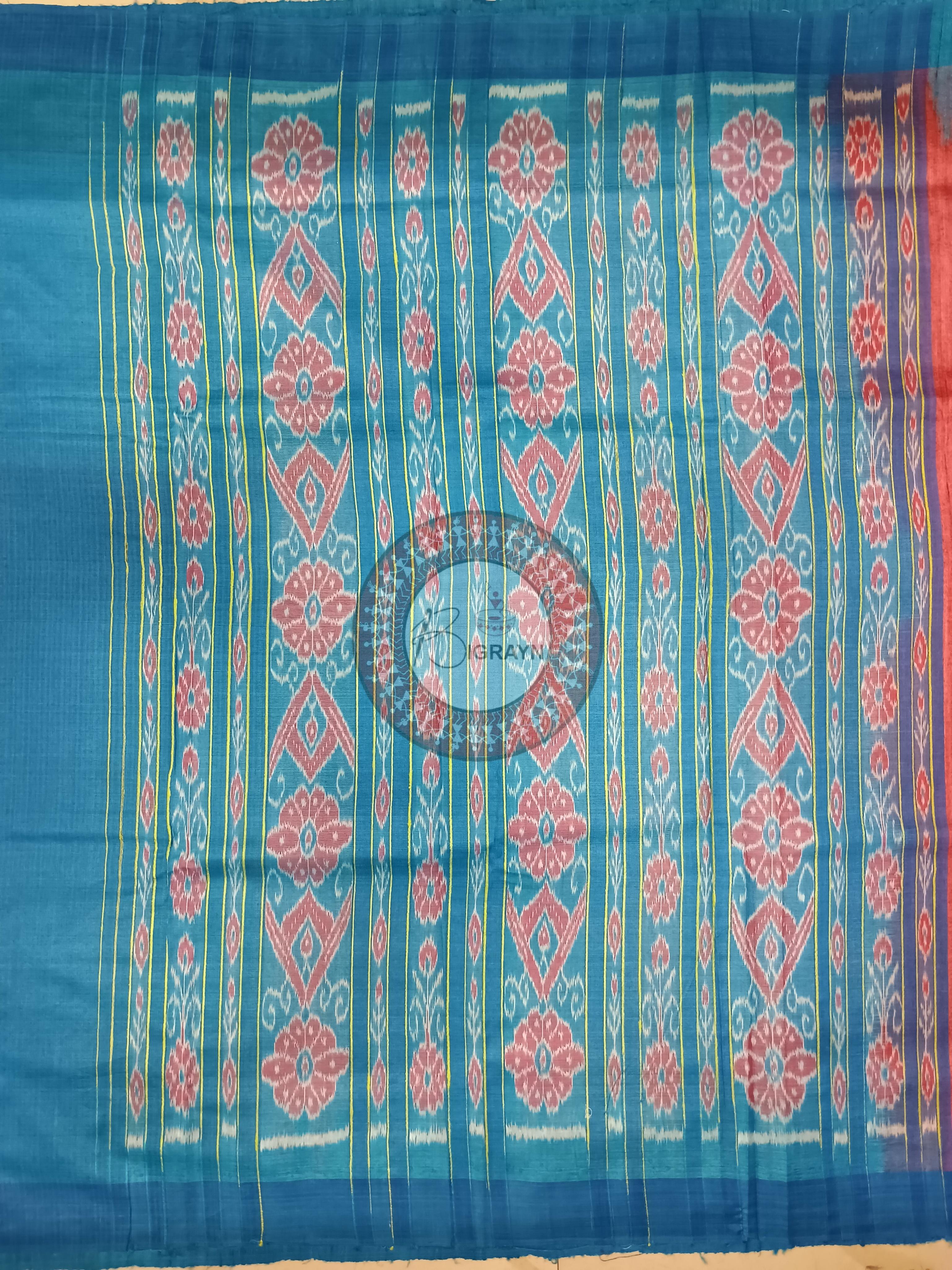 Maroon Copper Sulphate Ghichha Gopalpur Tussar Silk Saree