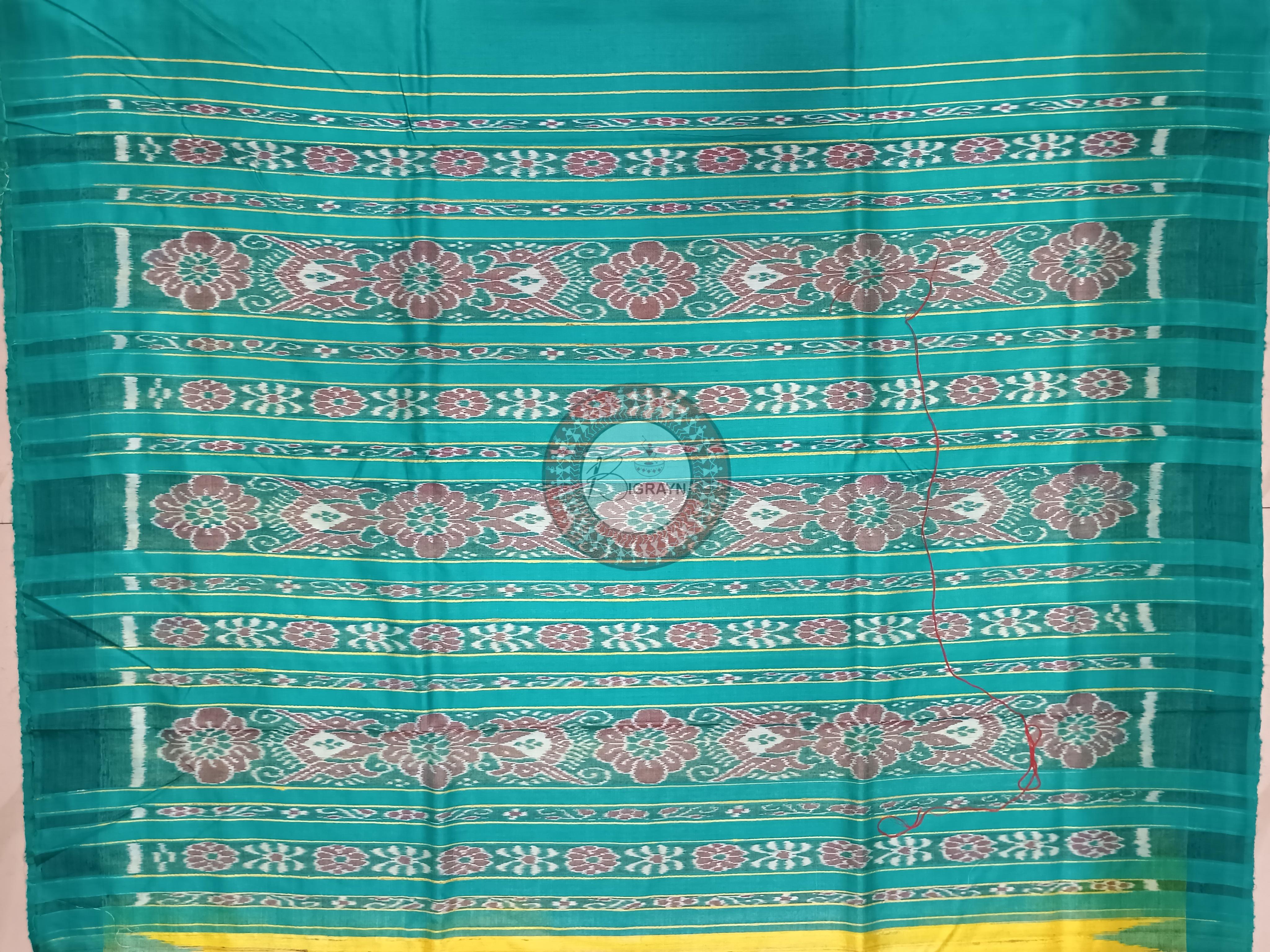 Yellow Green Ghichha Gopalpur Tussar Silk Saree
