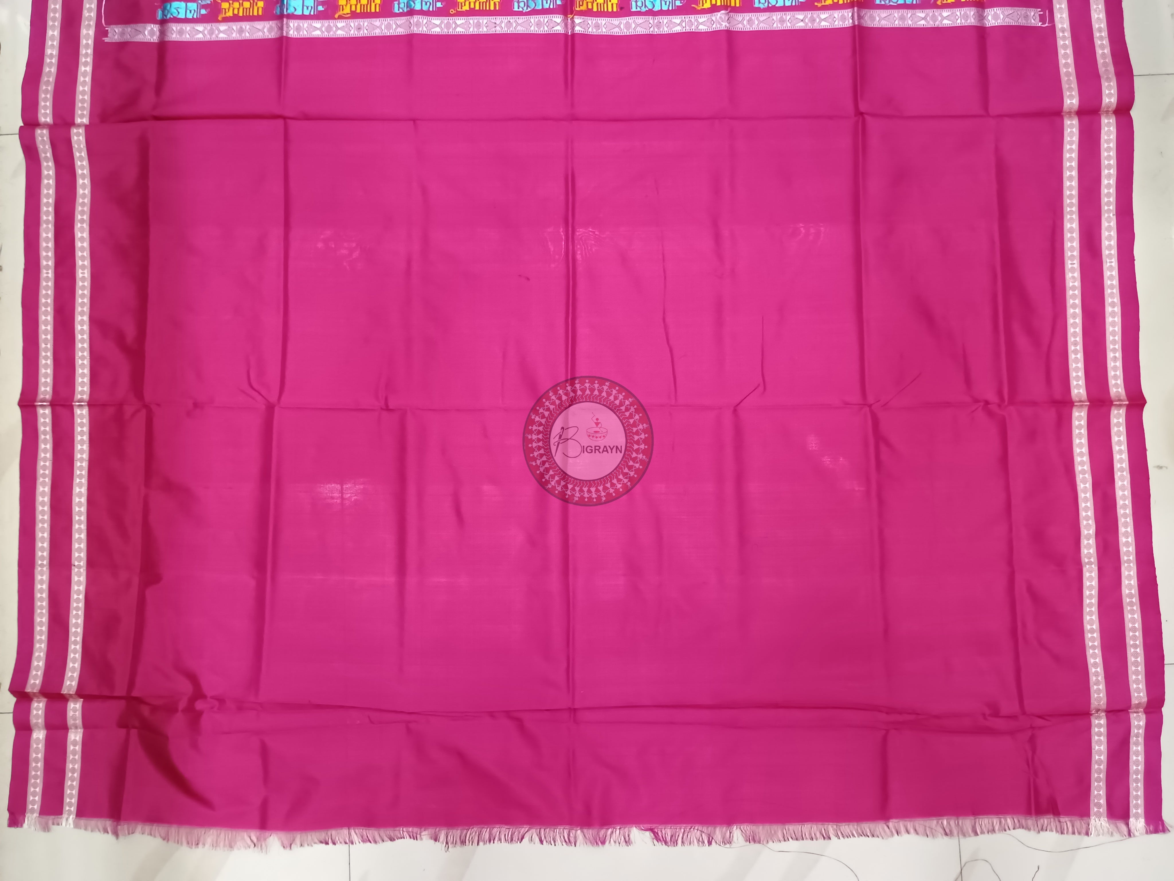 Pink Magenta Neela Chakra Sambalpuri Silk Saree