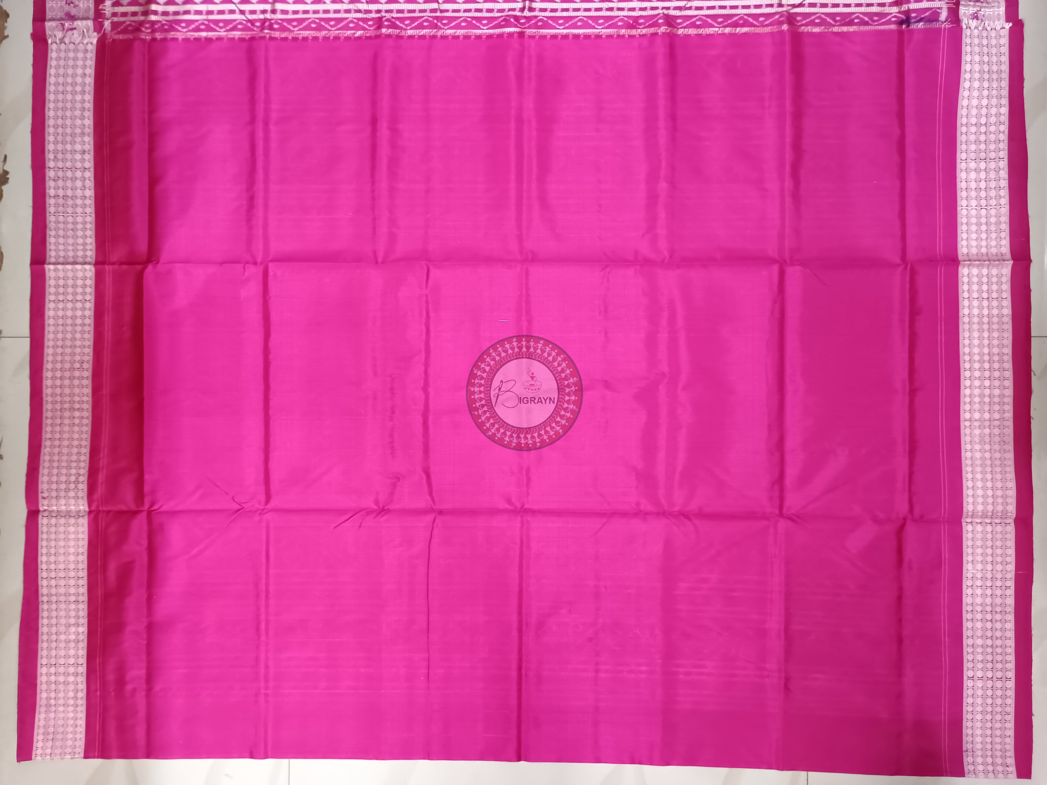 Blue Magenta Tribal Ek Chandia Sambalpuri Silk Saree
