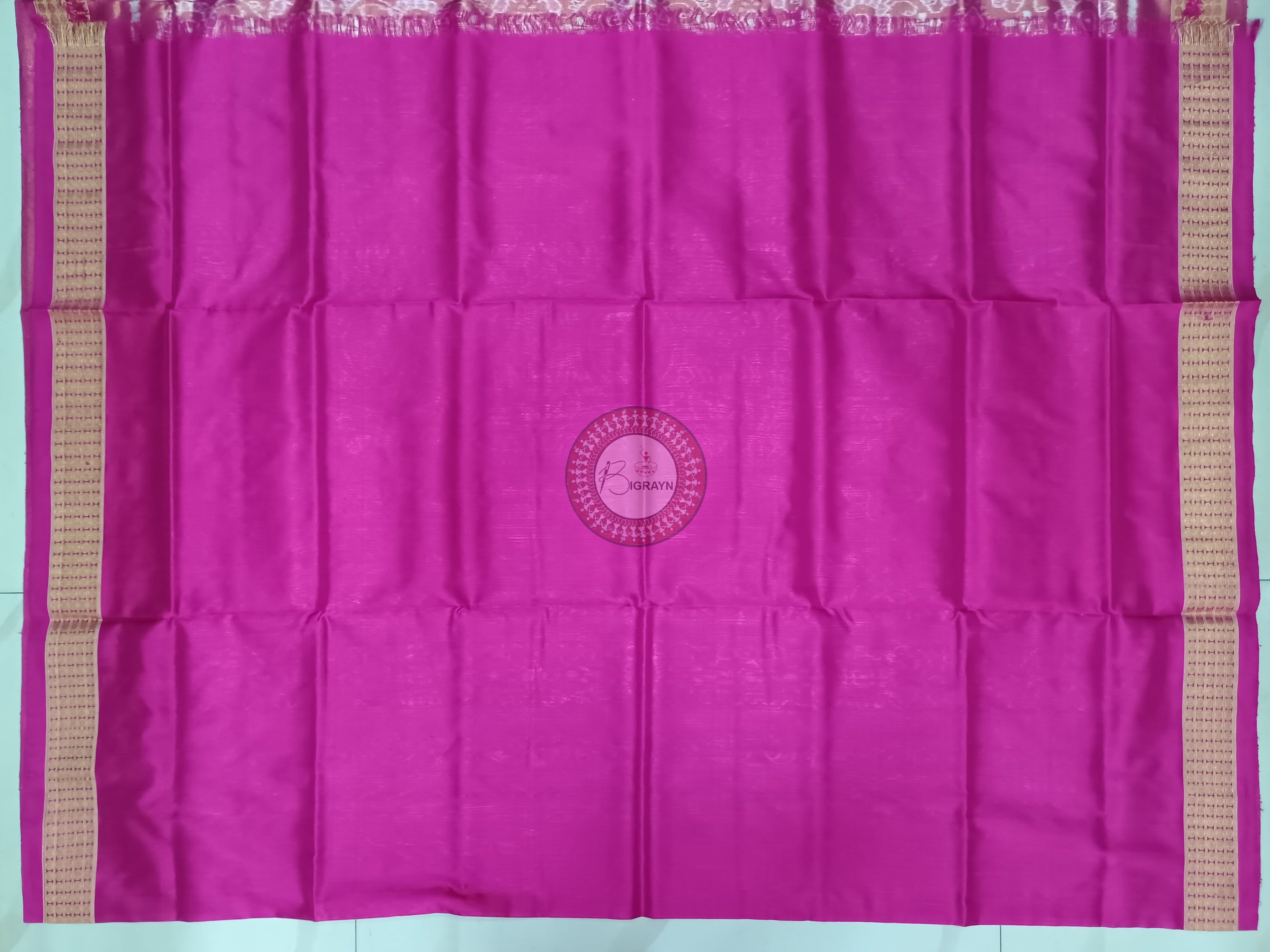 "Odisha Handloom Tissue Silk Saree with shimmering texture, elegant zari border, and lightweight drape, handcrafted by artisans"