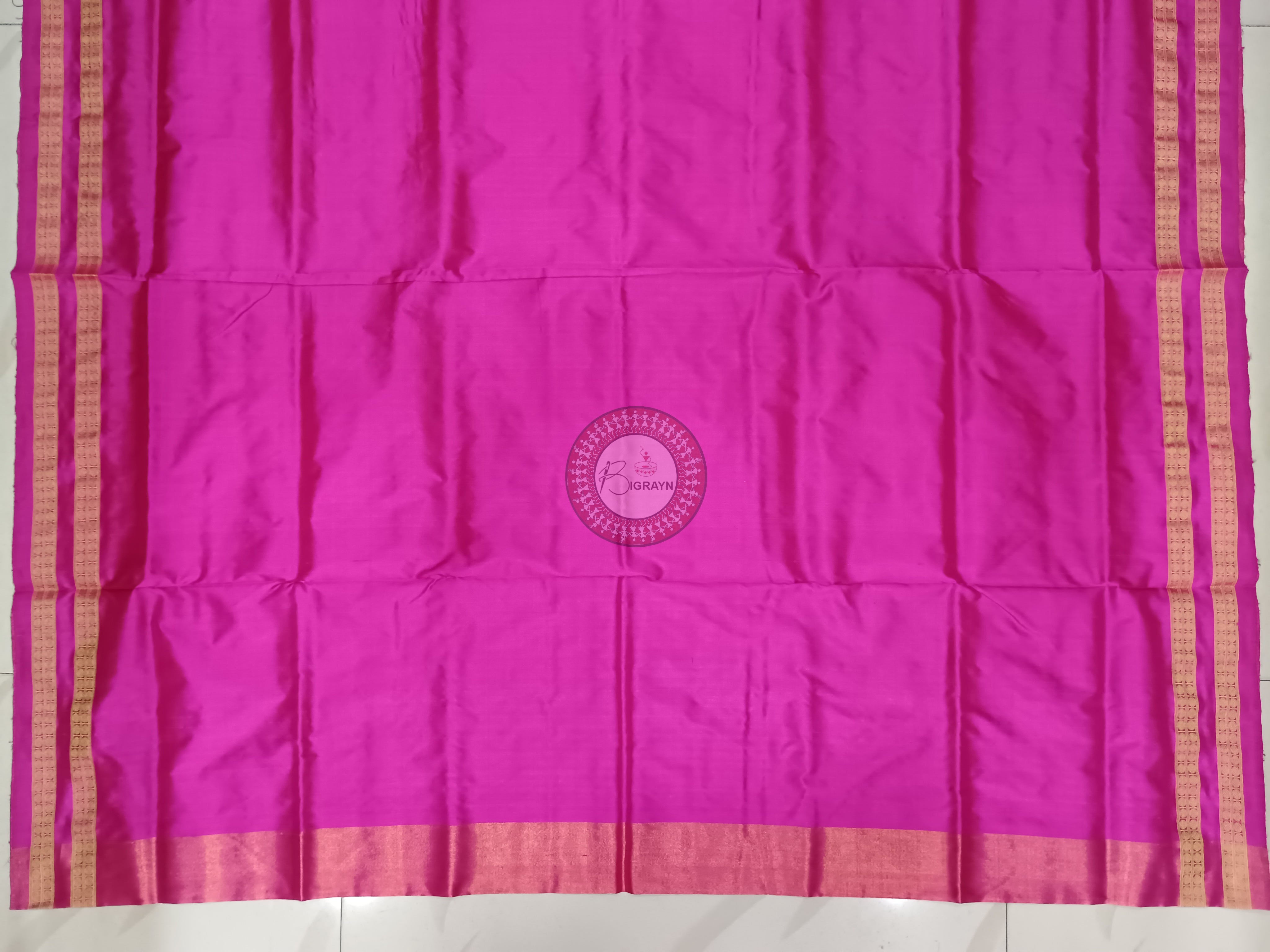 "Odisha Handloom Tissue Silk Saree with shimmering texture, elegant zari border, and lightweight drape, handcrafted by artisans"