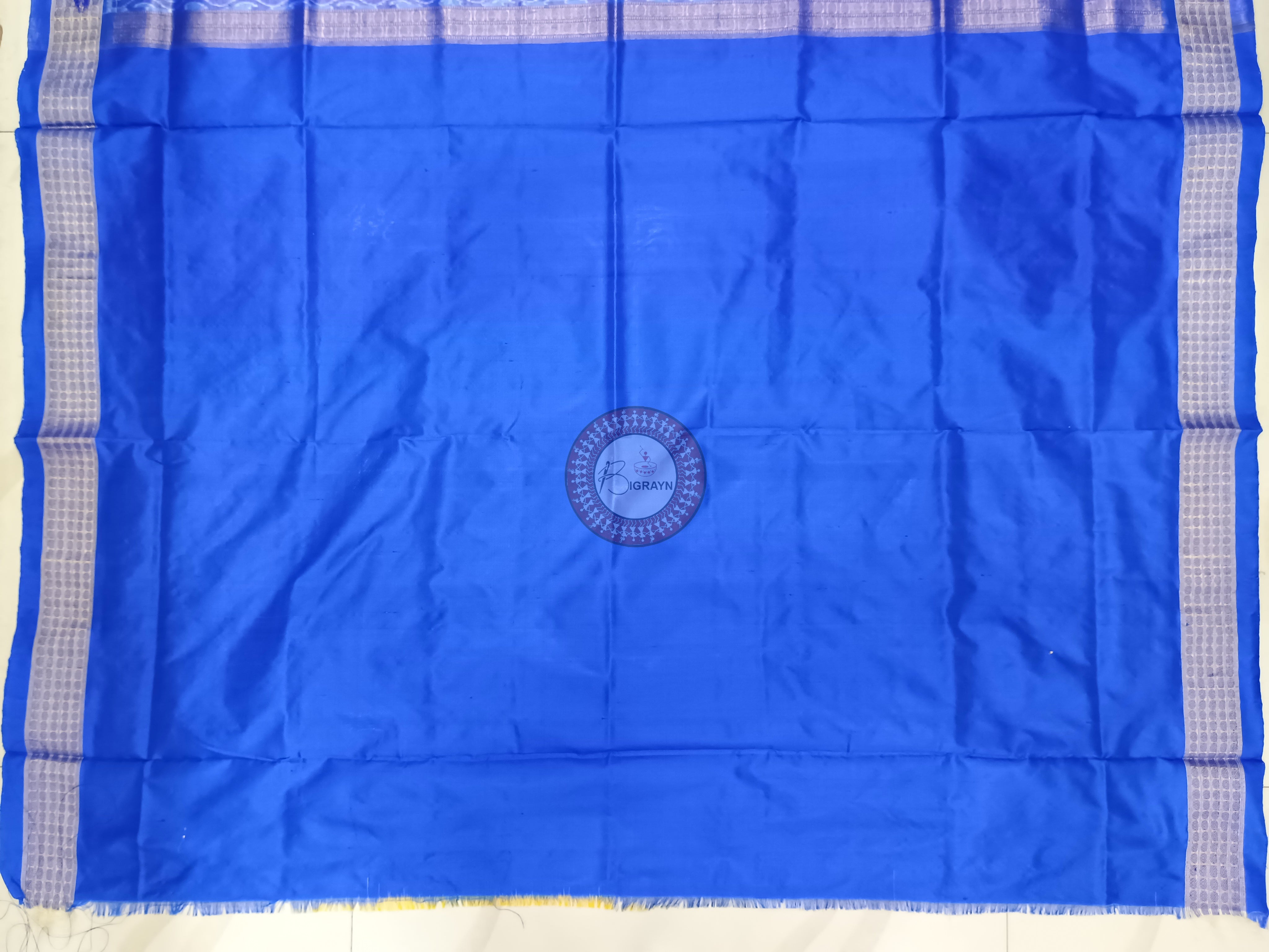 "Odisha Handloom Tissue Silk Saree with shimmering texture, elegant zari border, and lightweight drape, handcrafted by artisans"