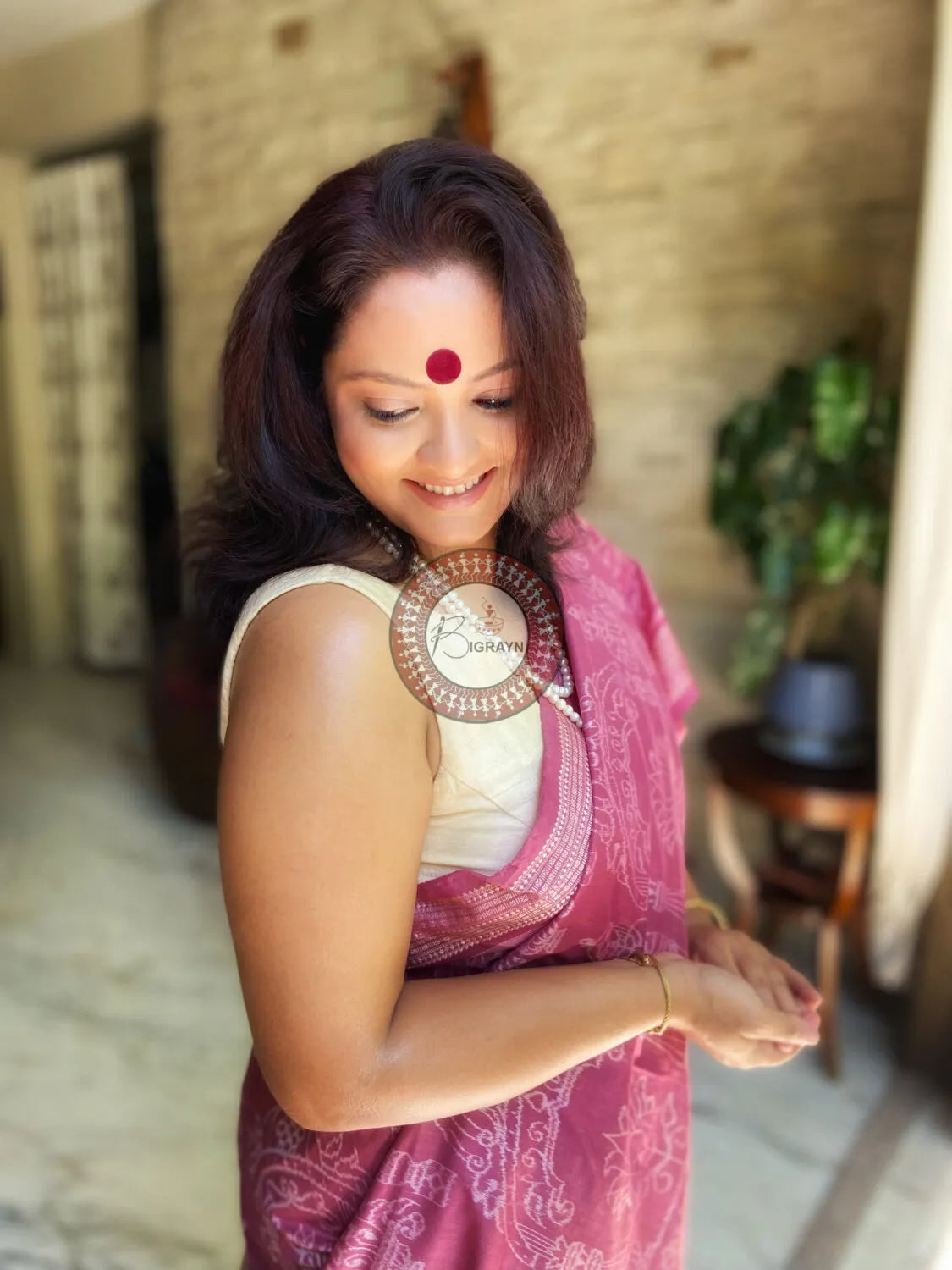 Tulasi Vrindavan Natural Dye Sambalpuri Silk Saree