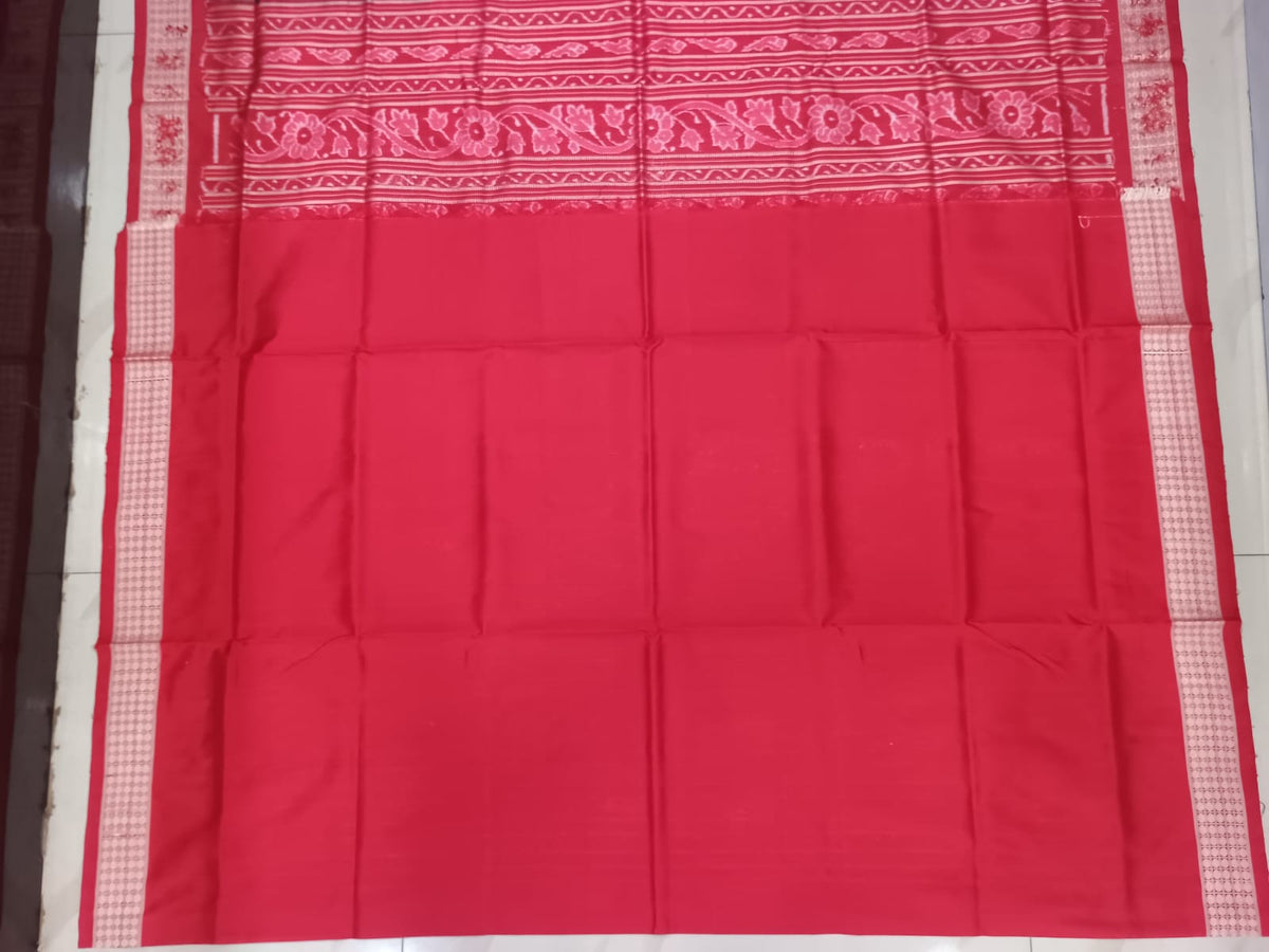 Black Maroon 27 Kothi Pasapali Design Sambalpuri Silk Saree