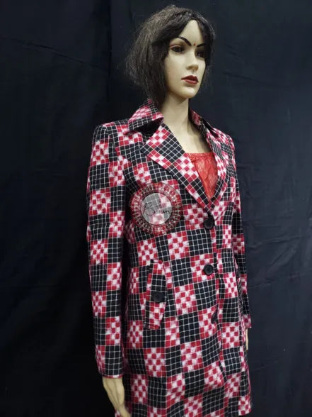 Black Checks Red Pasapali Women’s Blazer