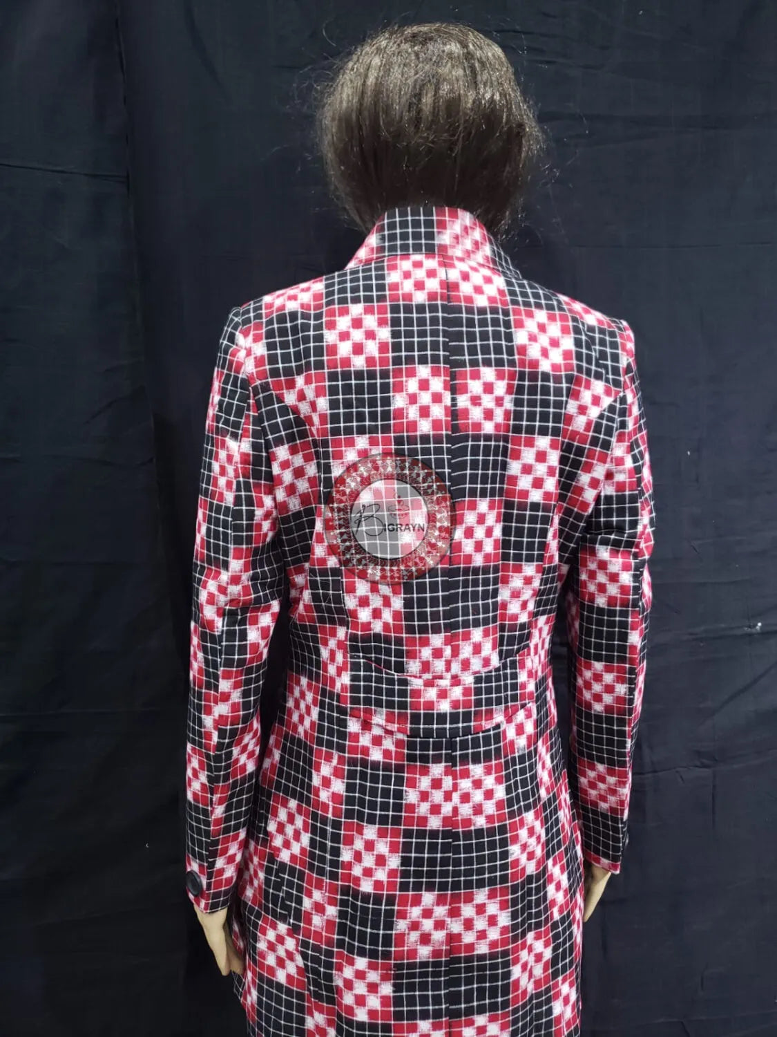 Black Checks Red Pasapali Women’s Blazer