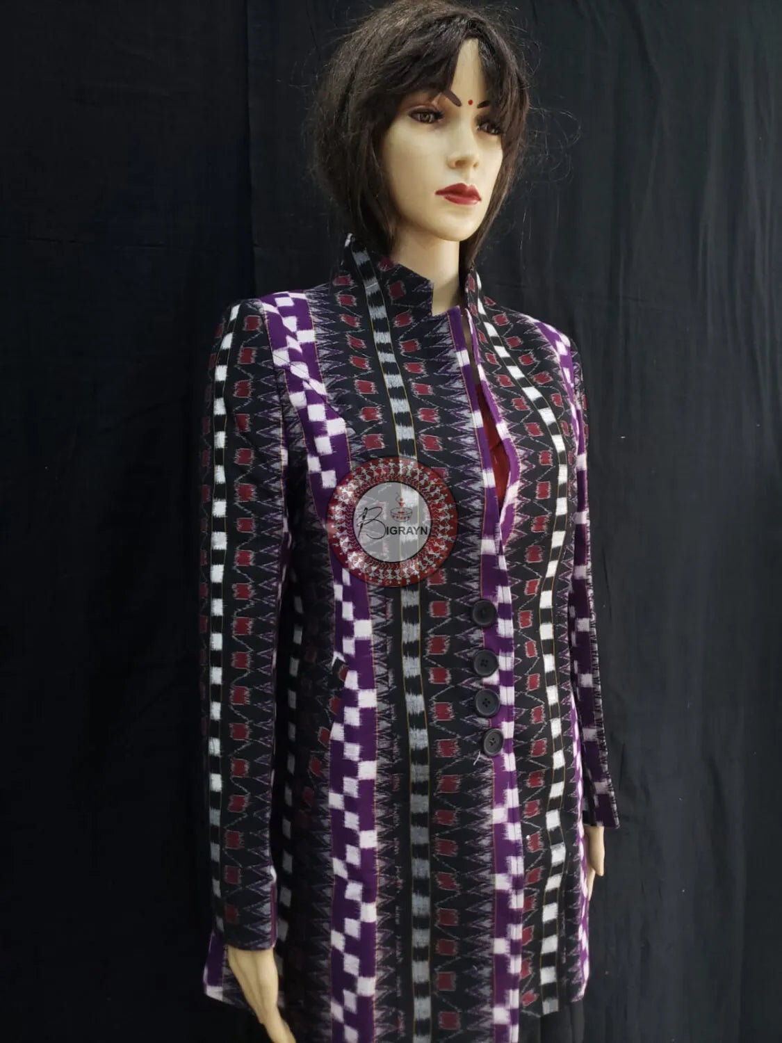 Purple Black Pasapali Bandha Women’s Blazer