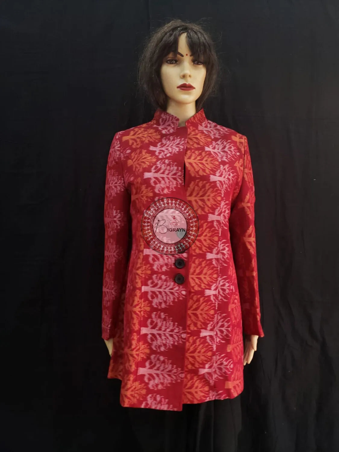 Red Trees Sambalpuri Bandha Women’s Blazer