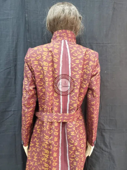 Maroon English Alphabet Women’s Blazer