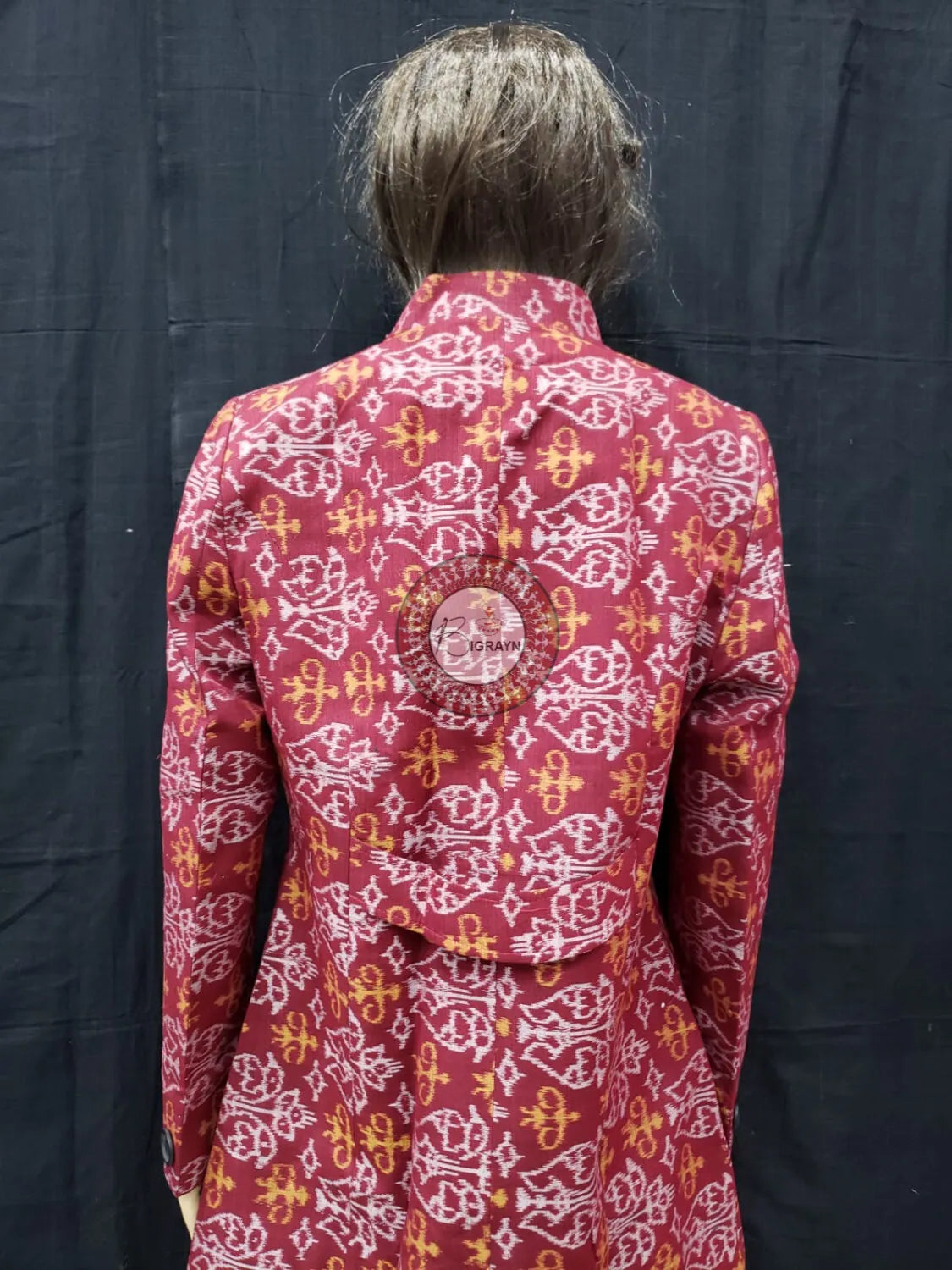 Maroon Tribal Dual Birds Women’s Blazer