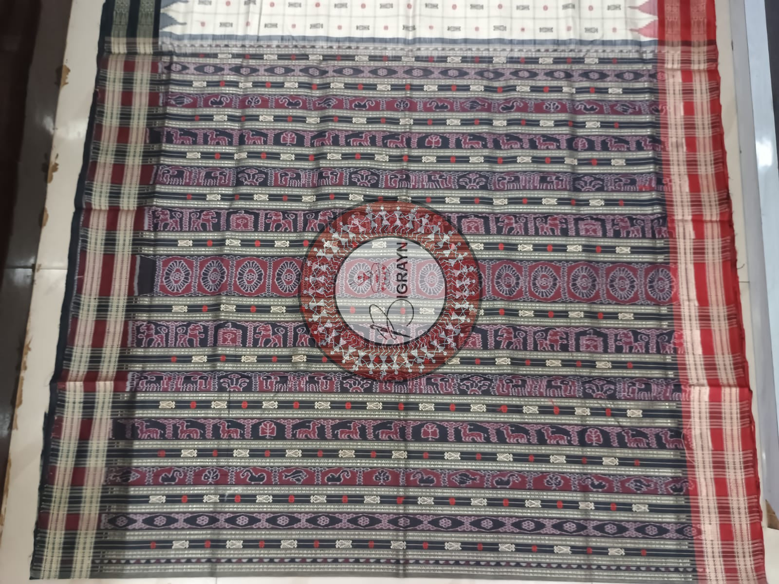 "Odisha Handloom Hazarbuti Bomkai Silk Saree with thousand buti motifs, intricate pallu design, and rich traditional craftsmanship"