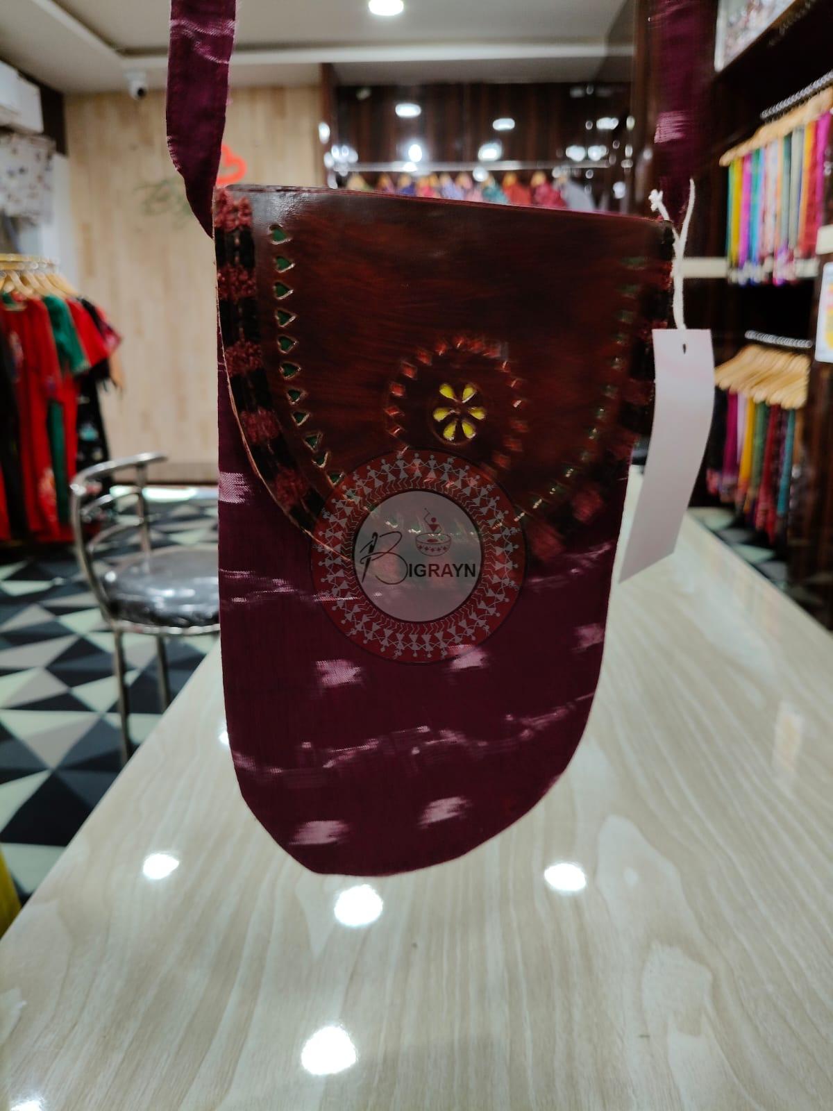 Purple White Black Pasapali Leather Mini Sling Phone Bag