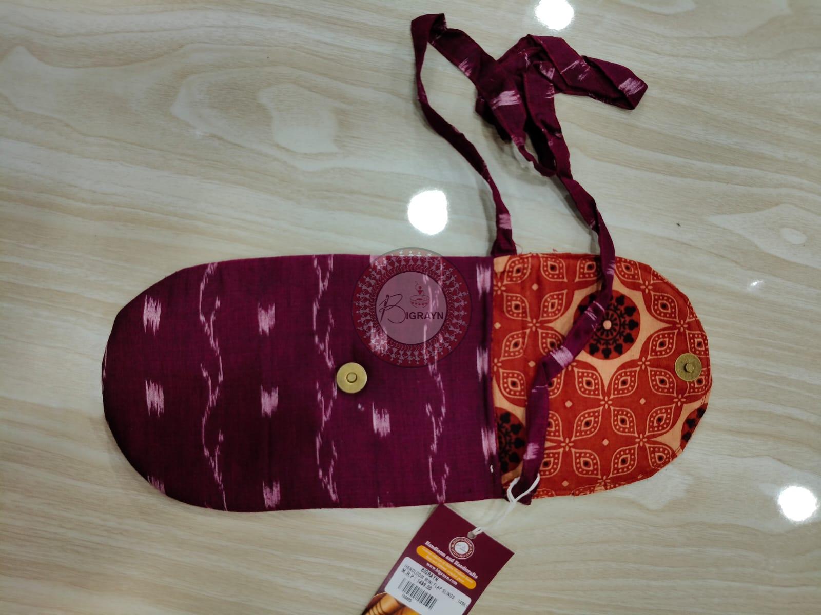 Purple White Black Pasapali Leather Mini Sling Phone Bag