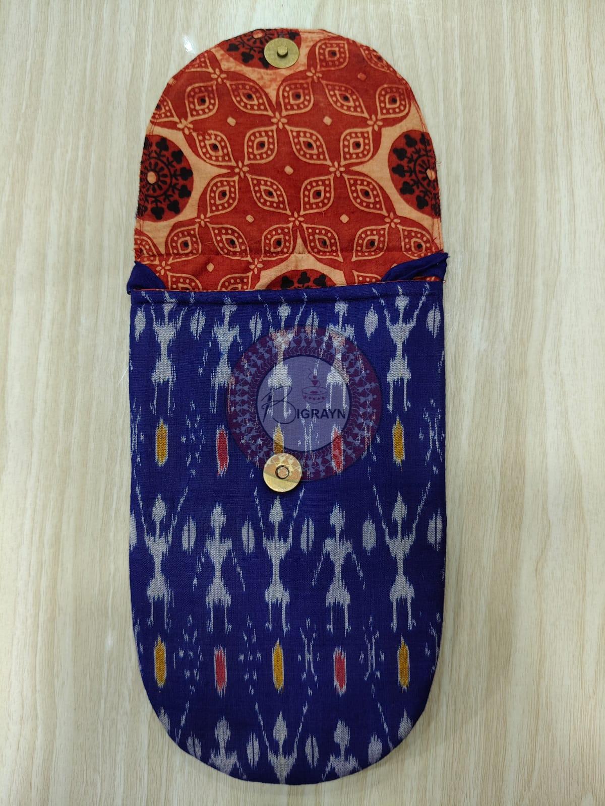 Black Tribal Huts Leather Phone Bag