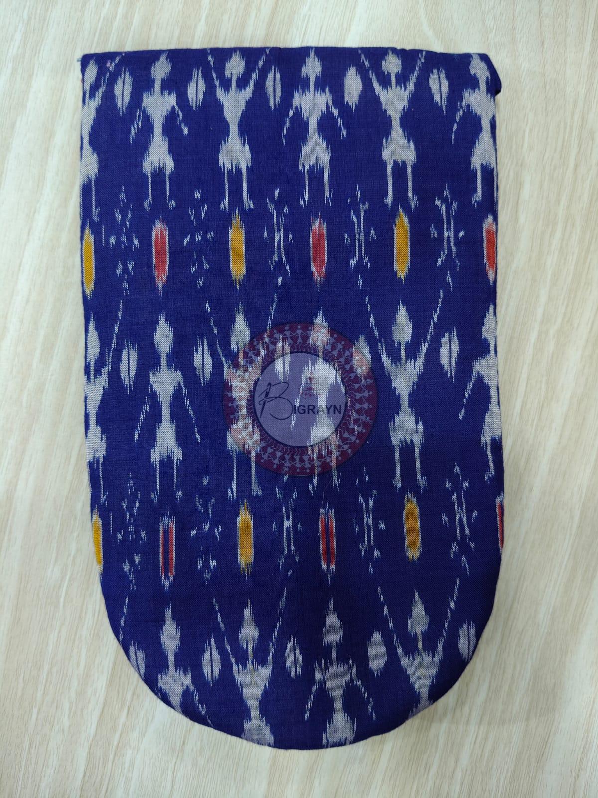 Black Tribal Huts Leather Phone Bag