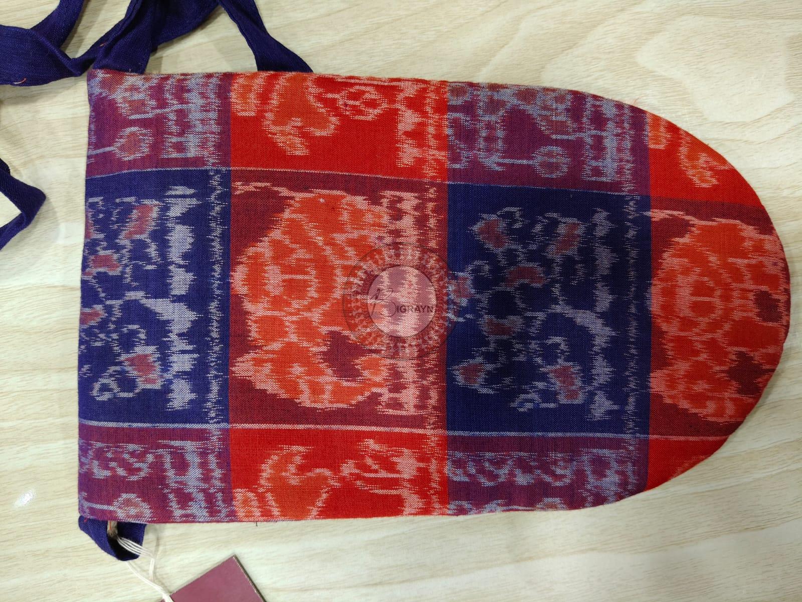 Blue Red Animal Bandha Leather Phone Bag