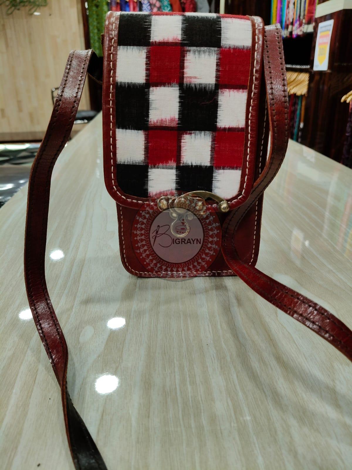 Black Red Pasapali Mini Leather Sling Bags