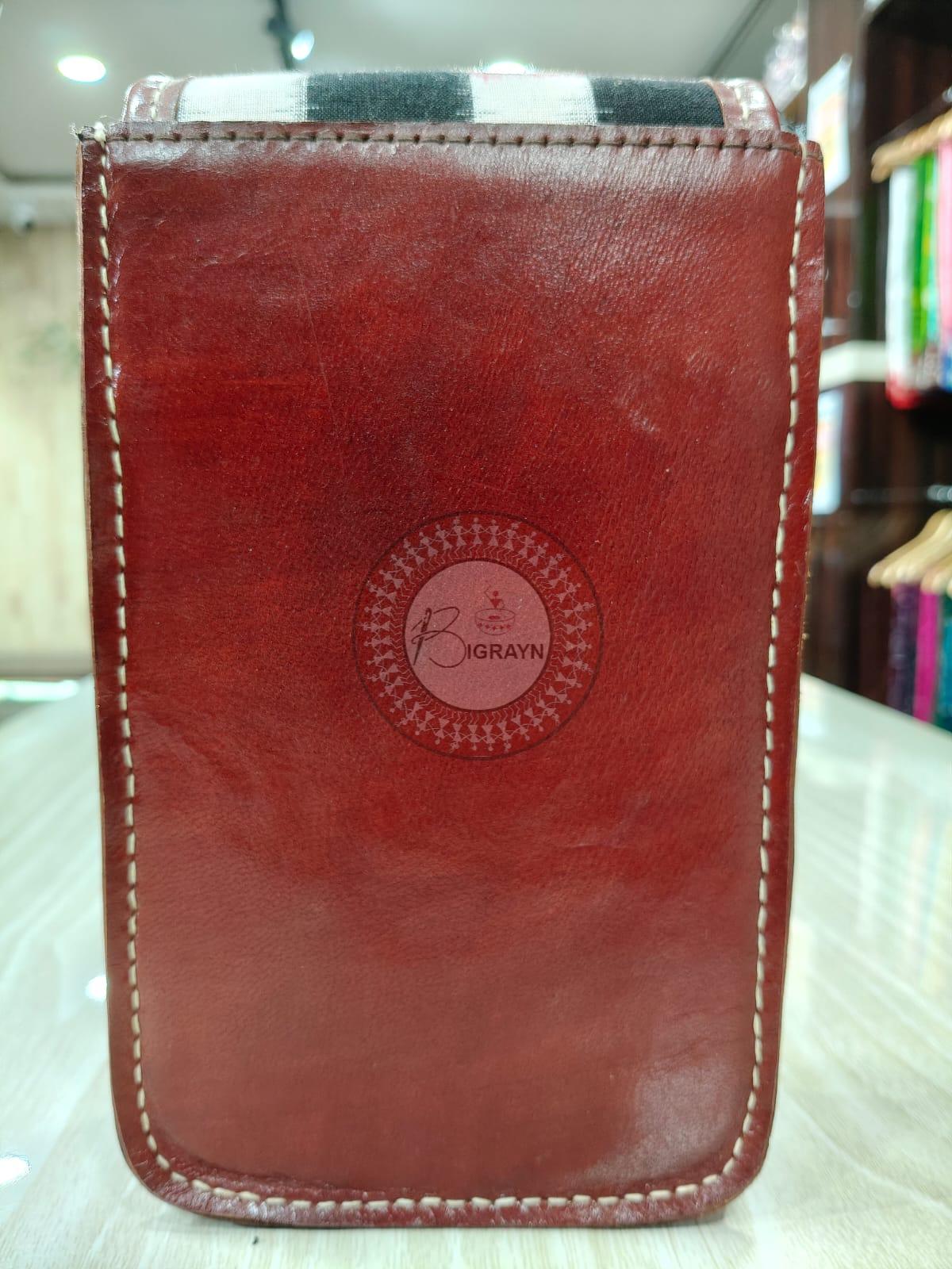 Black Red Pasapali Mini Leather Sling Bags