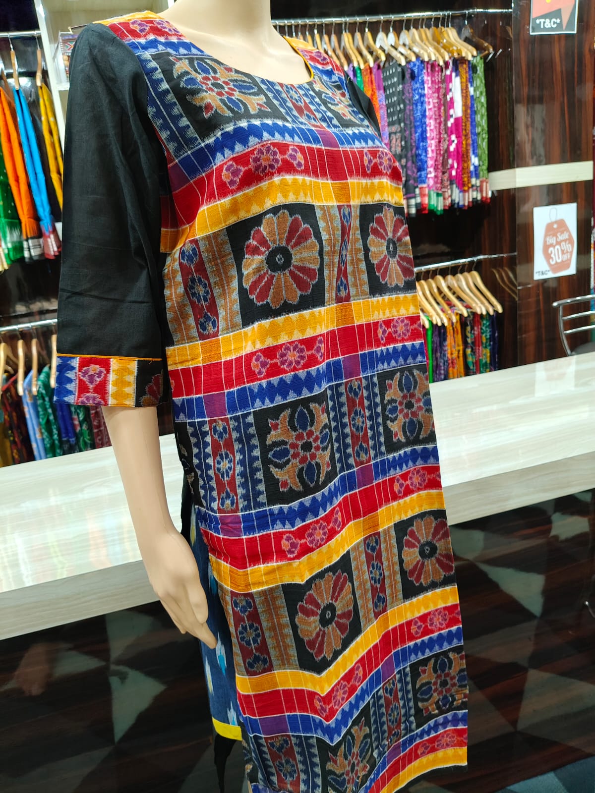 Multi Colour Utkal Laxmi Designer A-Line Kurti