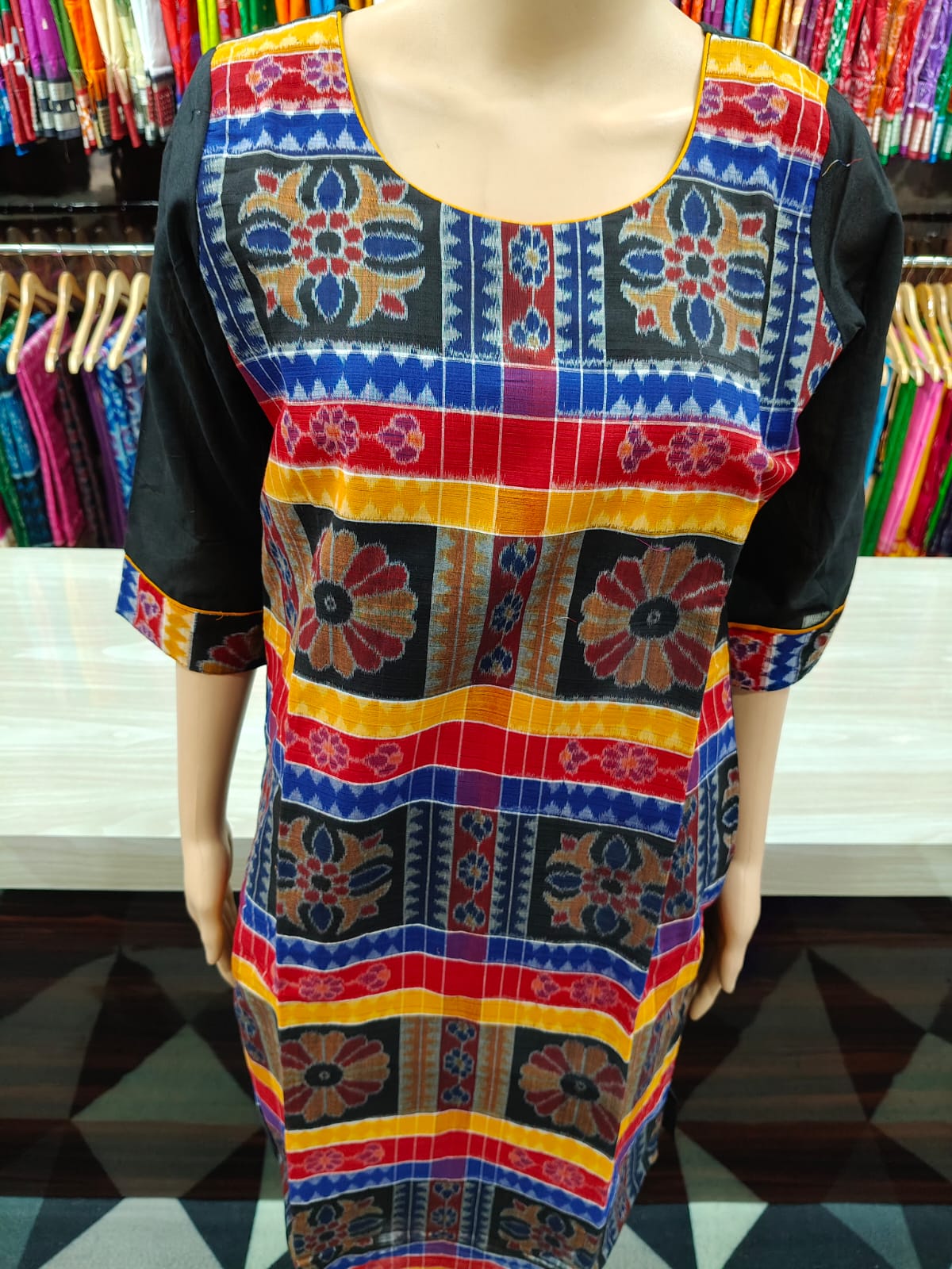 Multi Colour Utkal Laxmi Designer A-Line Kurti